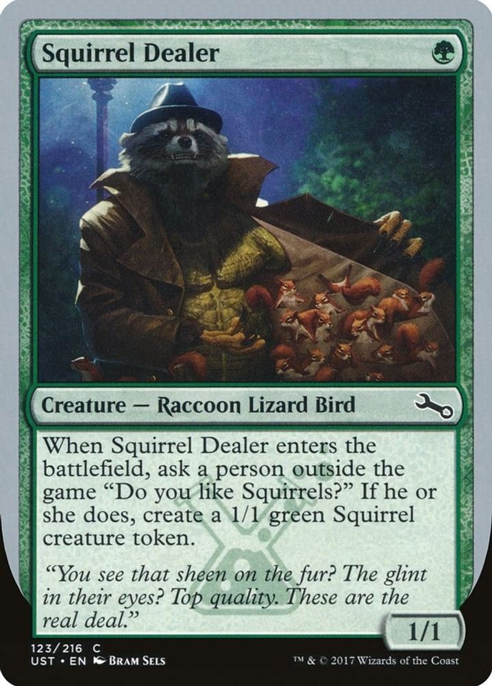 2017 Magic: The Gathering: Unstable - Squirrel Dealer (#123, C, Near Mint) 2017 Magic: The Gathering: Unstable - Squirrel Dealer (#123, C, Near Mint)