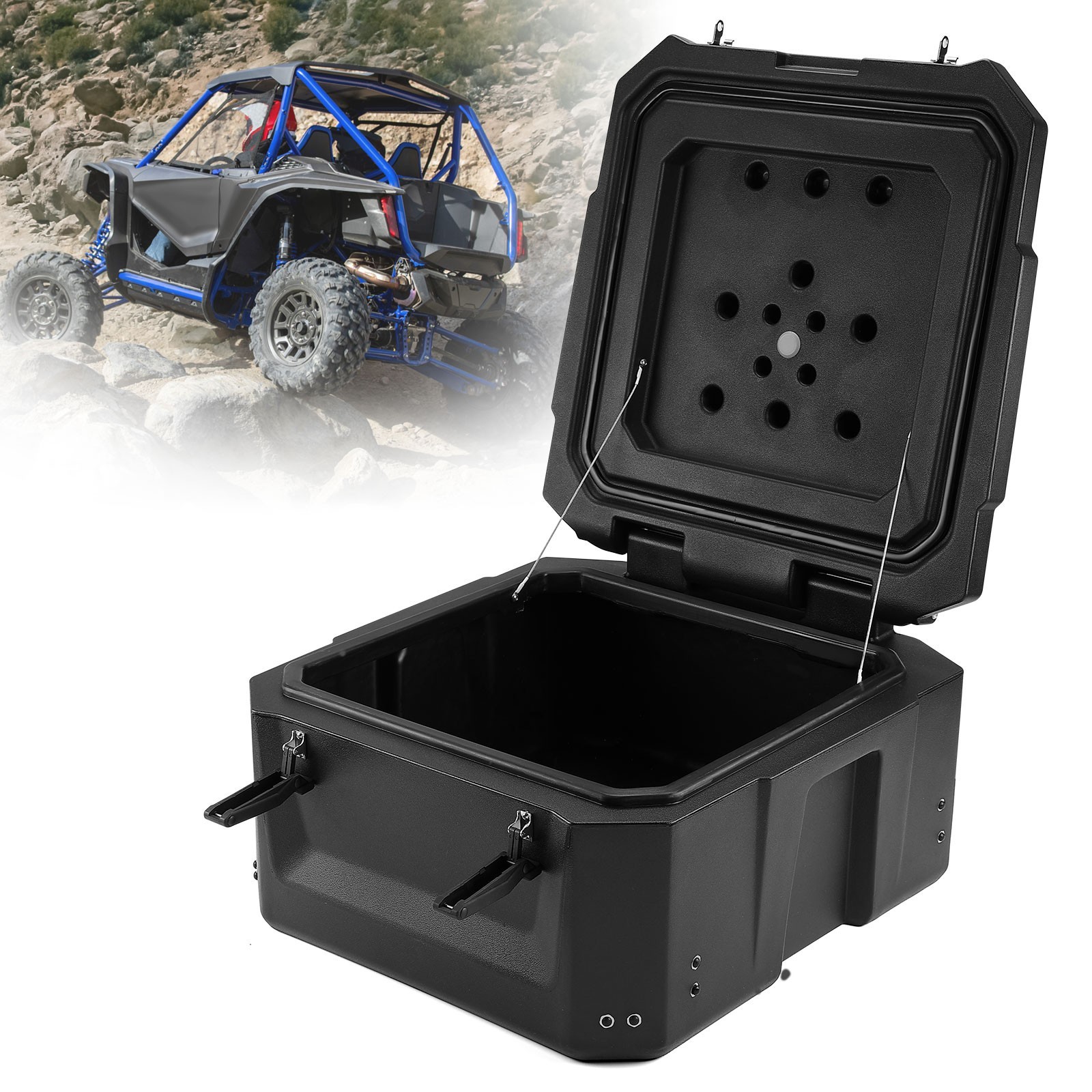 56L Rear Cargo Storage Bed Box for Polaris RZR XP 1000 Honda Talon 1000R 2014-26