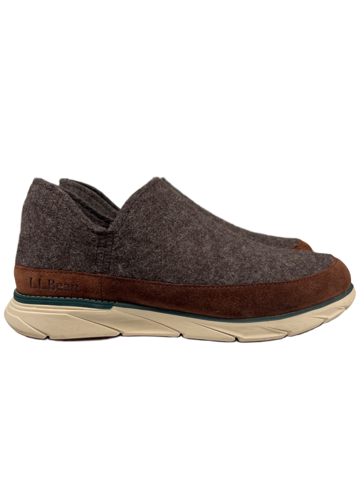 L.L Bean Men\'s Brown Wool Downeast Slip On Shoes - 11