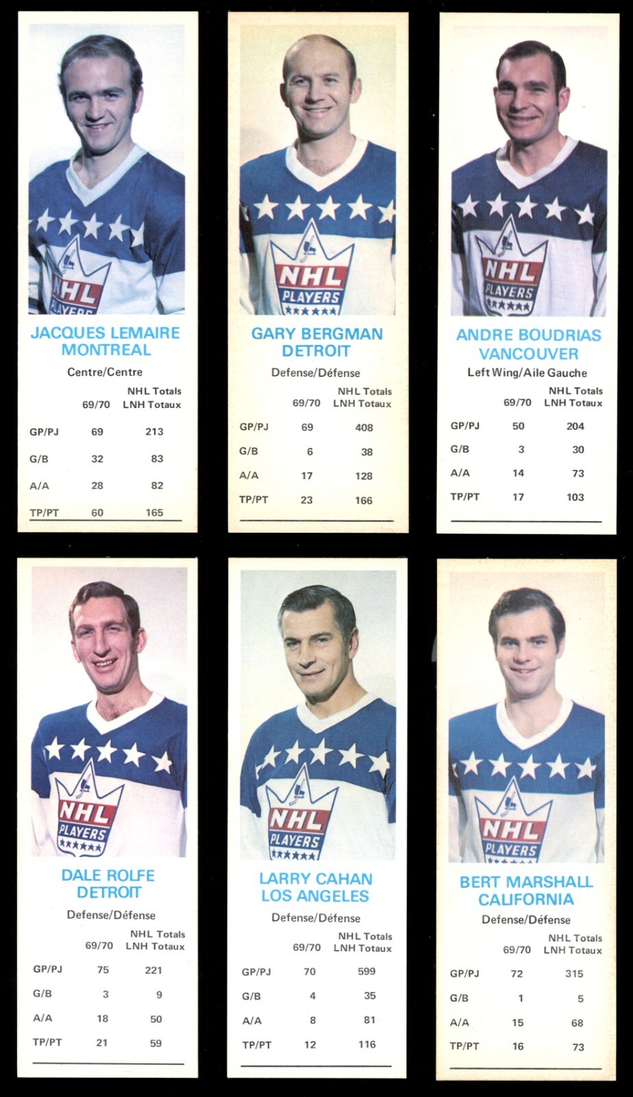 1970-71 Dads Cookies NHL Hockey All Star 11 Diff Cards Lot Jacques Lemaire NM-MT