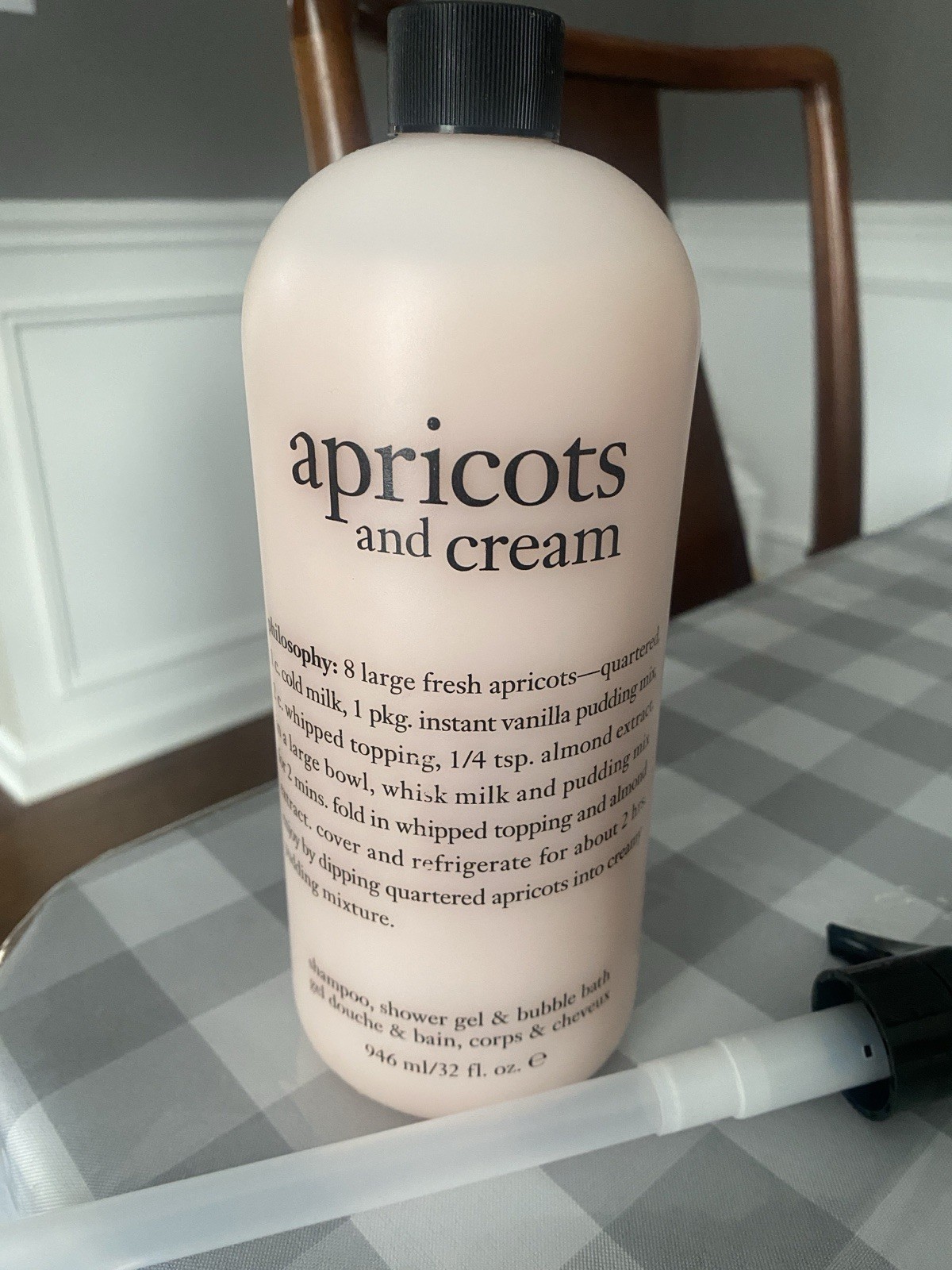 Philosophy Apricots and Cream Shampoo Shower Gel & Bubble Bath 32 fl oz Philosophy Apricots and Cream Shampoo Shower Gel & Bubble Bath 32 fl oz