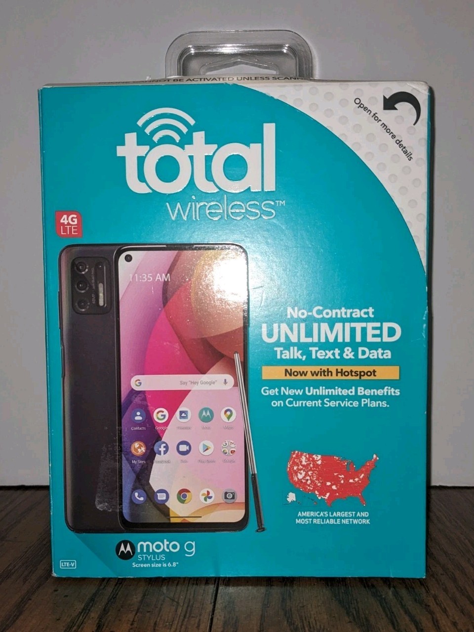 New Black Total Wireless Moto G Stylus 128GB 6.8\ New Black Total Wireless Moto G Stylus 128GB 6.8\