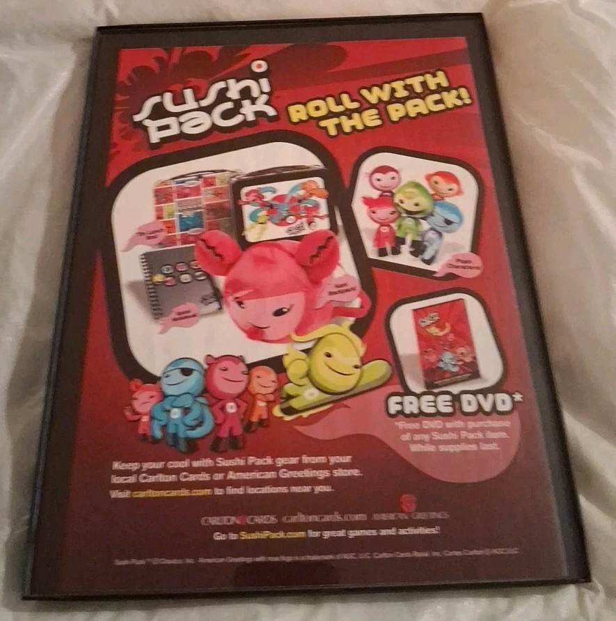 Sushi Pack Carlton Cards 2008 Framed Print Ad 8.5x11 Sushi Pack Carlton Cards 2008 Framed Print Ad 8.5x11