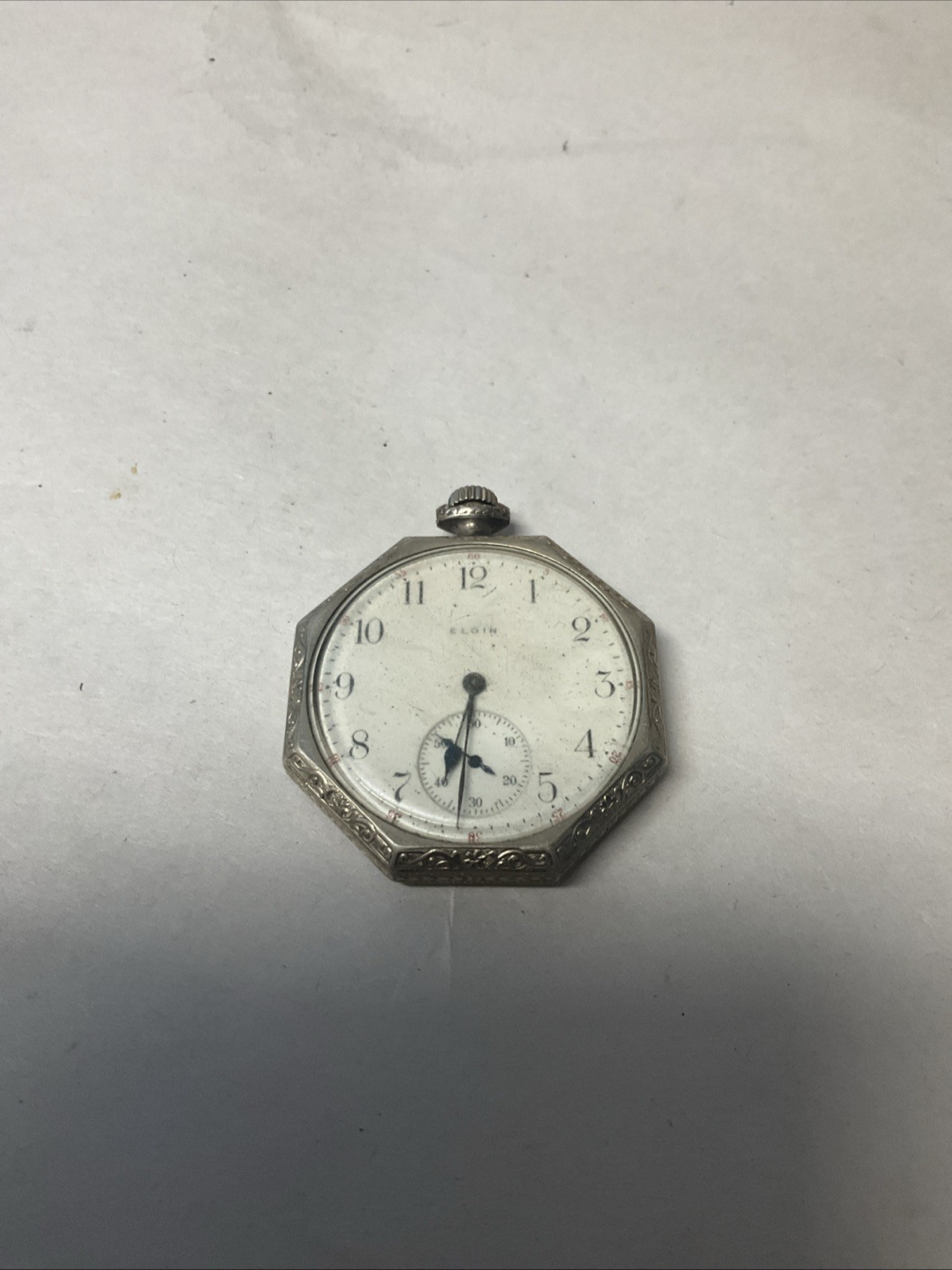 Vintage Elgin 1917 12s Octagon Open Face Pocket Watch *READ* Vintage Elgin 1917 12s Octagon Open Face Pocket Watch *READ*