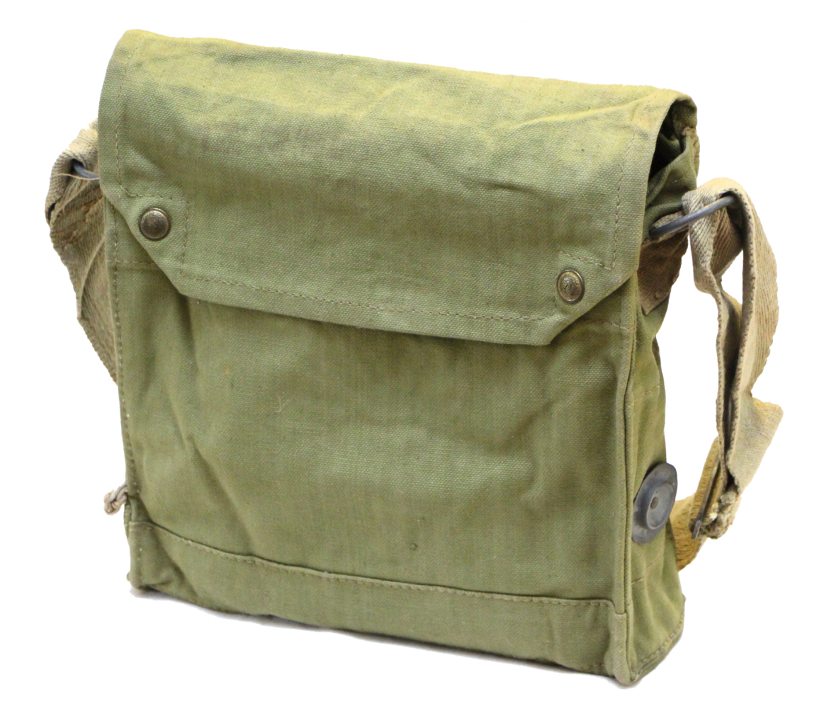 Genuine WWII British Mk VII Gas Mask Bag Indiana Jones Satchel Genuine WWII British Mk VII Gas Mask Bag Indiana Jones Satchel