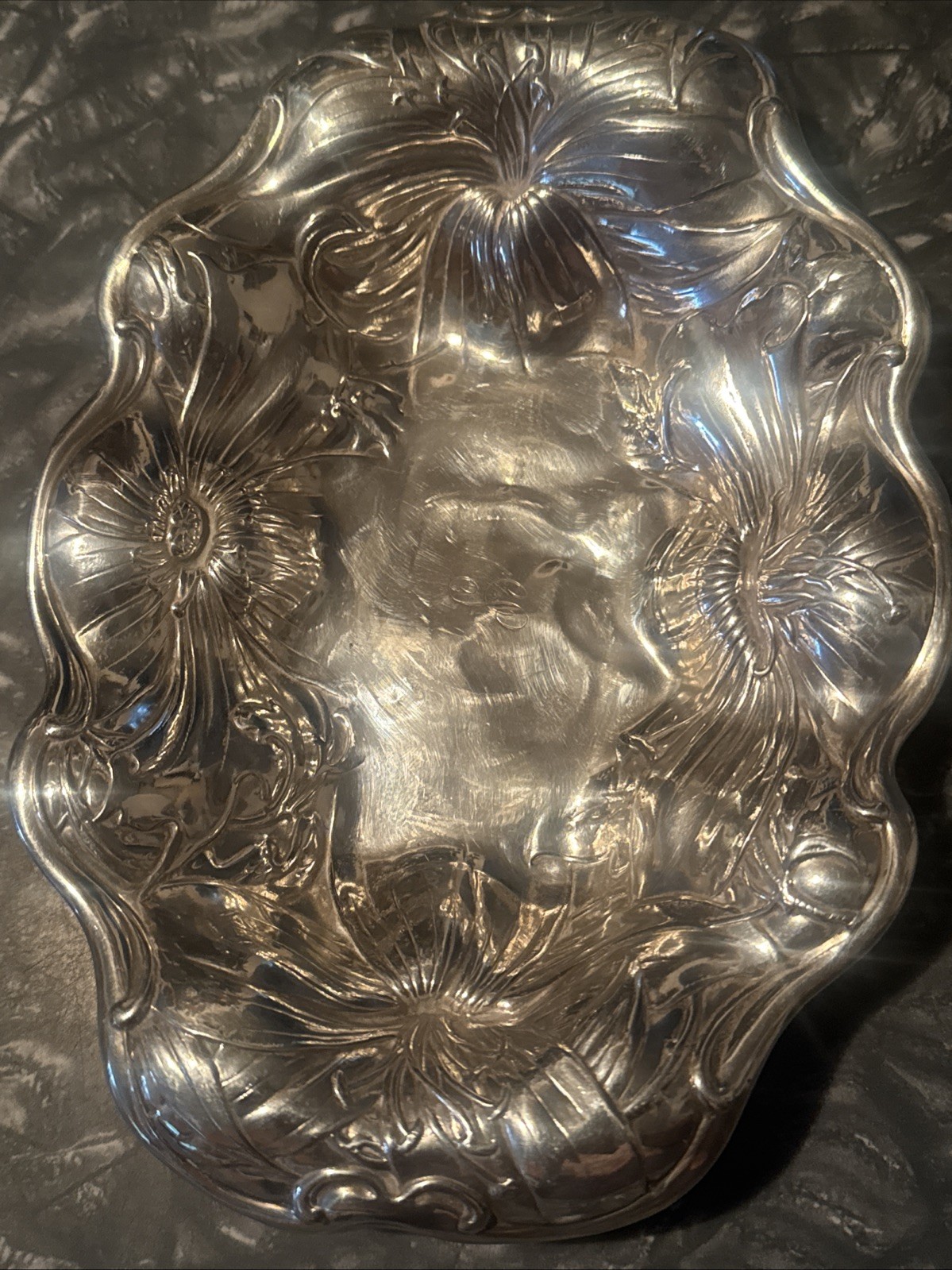 Antique Gorham Sterling Silver Pierced Repousse Centerpiece Floral Bowl A 3219 M Antique Gorham Sterling Silver Pierced Repousse Centerpiece Floral Bowl A 3219 M