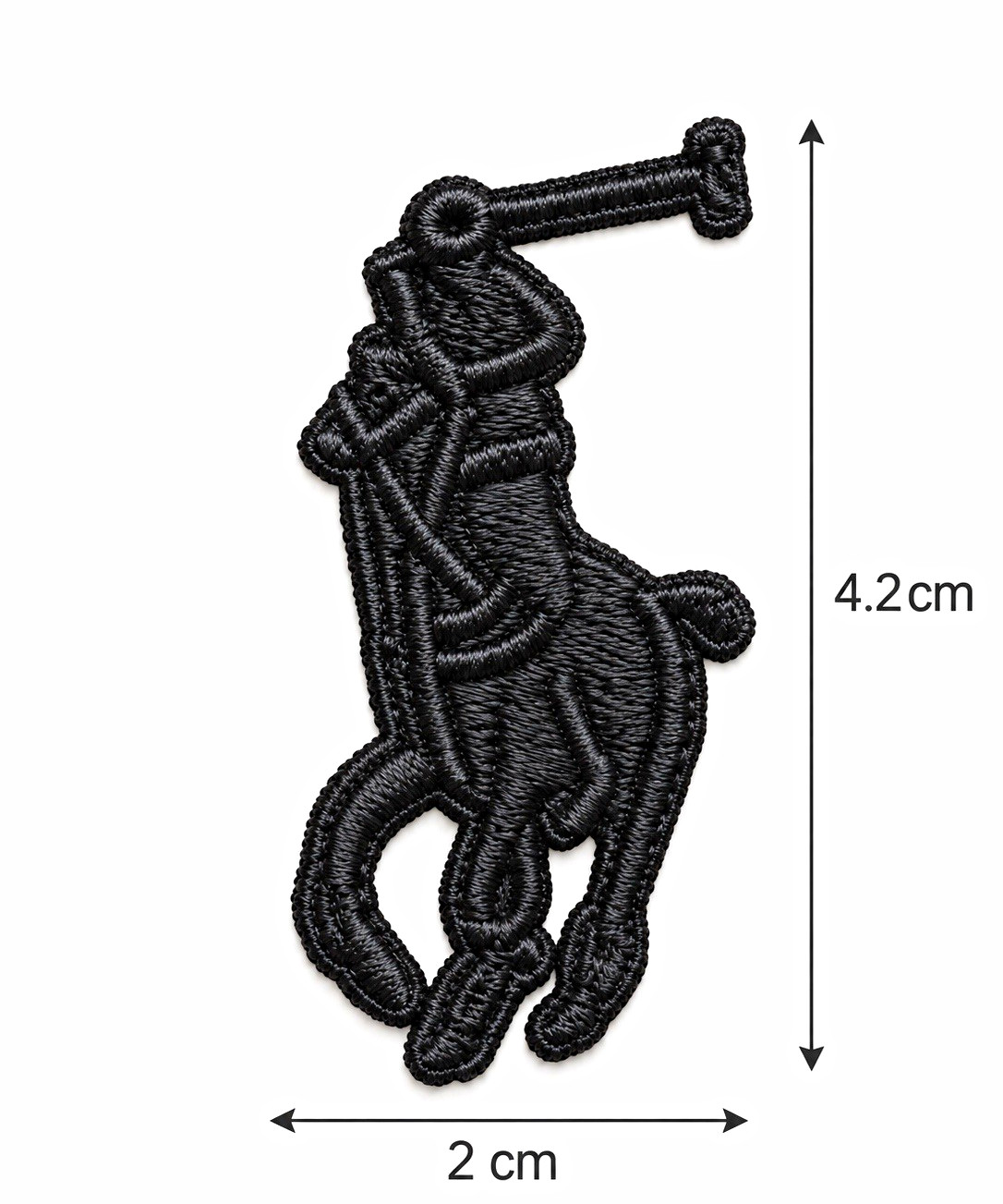 Horse & Rider Black Embroidered Patch Single 4.2cm x 2cm (Animals) TBB501 Horse & Rider Black Embroidered Patch Single 4.2cm x 2cm (Animals) TBB501