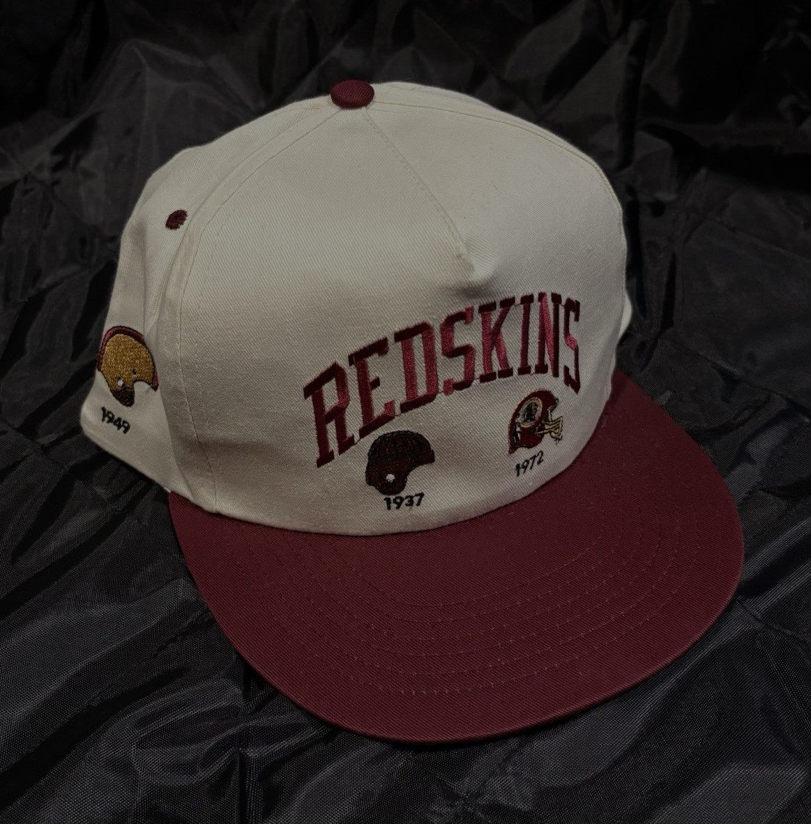 Vintage Washington Redskins NFL Football Cap Hat White/Burgundy Championship Vintage Washington Redskins NFL Football Cap Hat White/Burgundy Championship