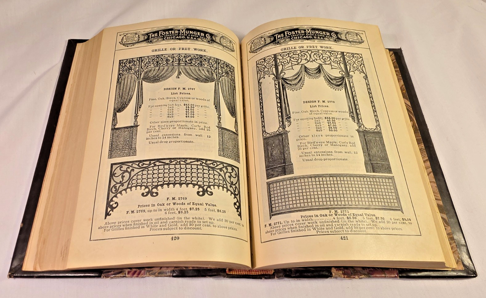 Antique Foster-Munger Co Official Catalogue Chicago Millwork Doors Sash c1900