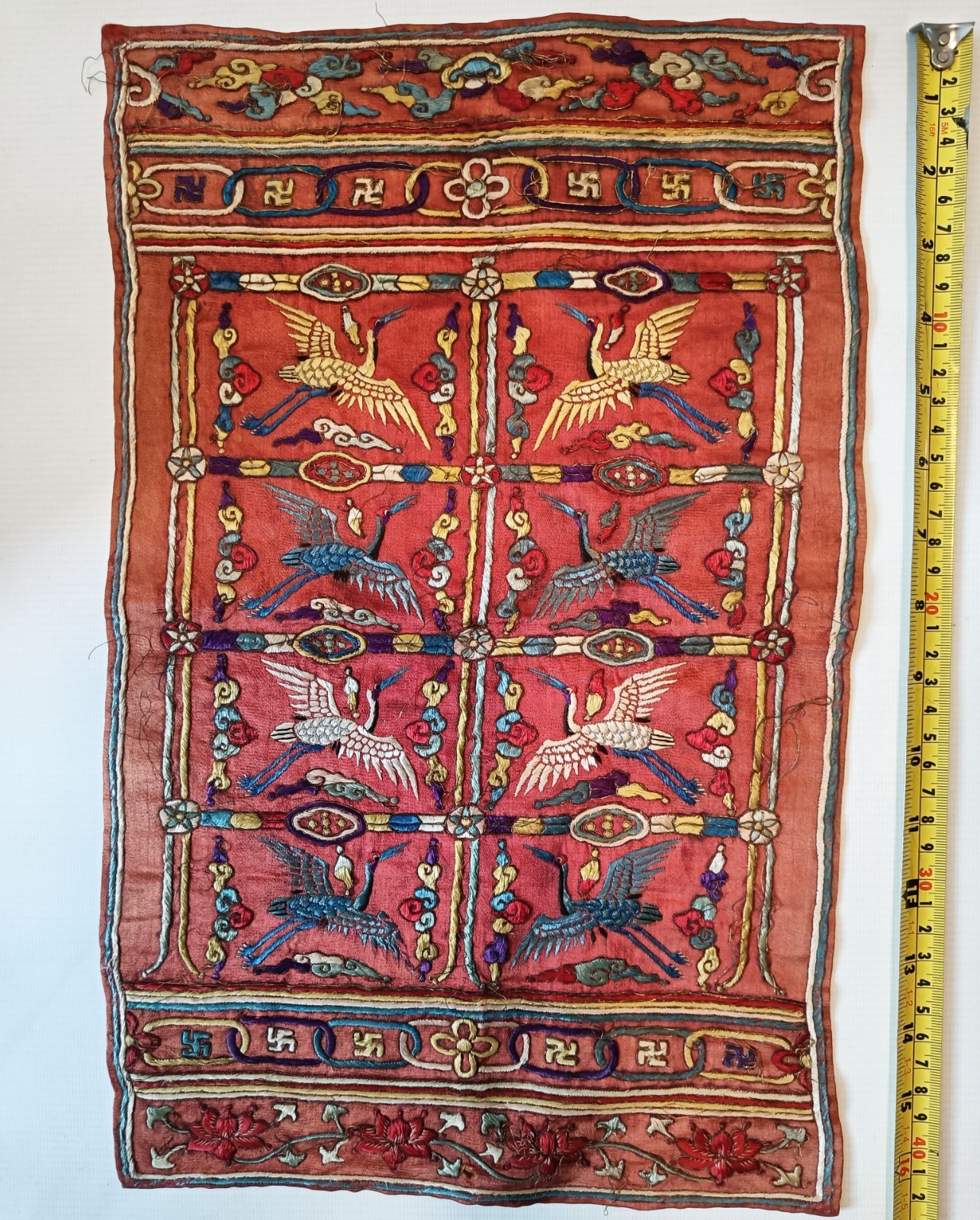 Antique Korean Civil-official Husu  Buddhist silk Textile