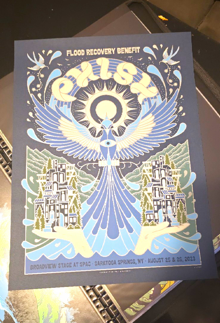 Phish Flood Recovery Benefit SPAC Broadview Stage Aug 25-26 2023 Poster #/1700 Phish Flood Recovery Benefit SPAC Broadview Stage Aug 25-26 2023 Poster #/1700