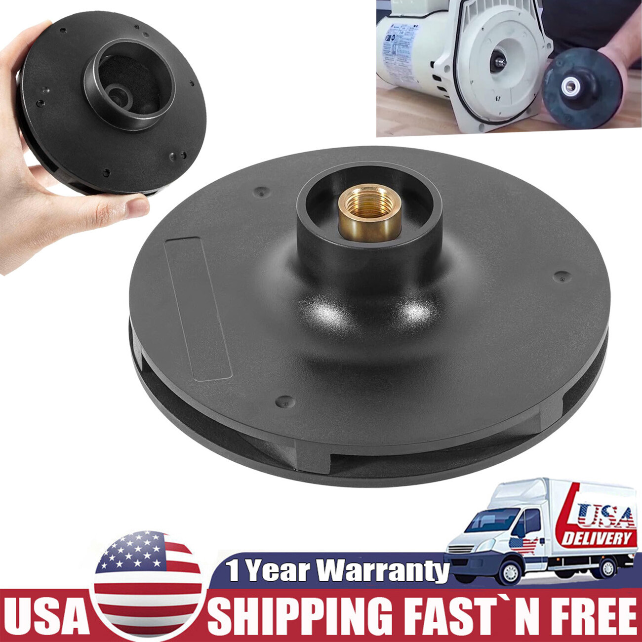 1.5 HP Pool Pump Impeller Replacement 073129 for Pentair In Ground Pools WFK-6