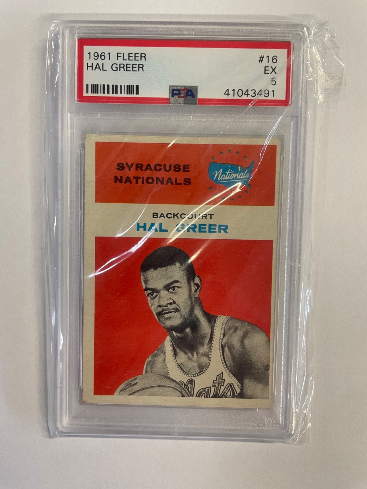 1961 FLEER #16 HAL GREER PSA EX 5 RC ROOKIE HOF 1961 FLEER #16 HAL GREER PSA EX 5 RC ROOKIE HOF
