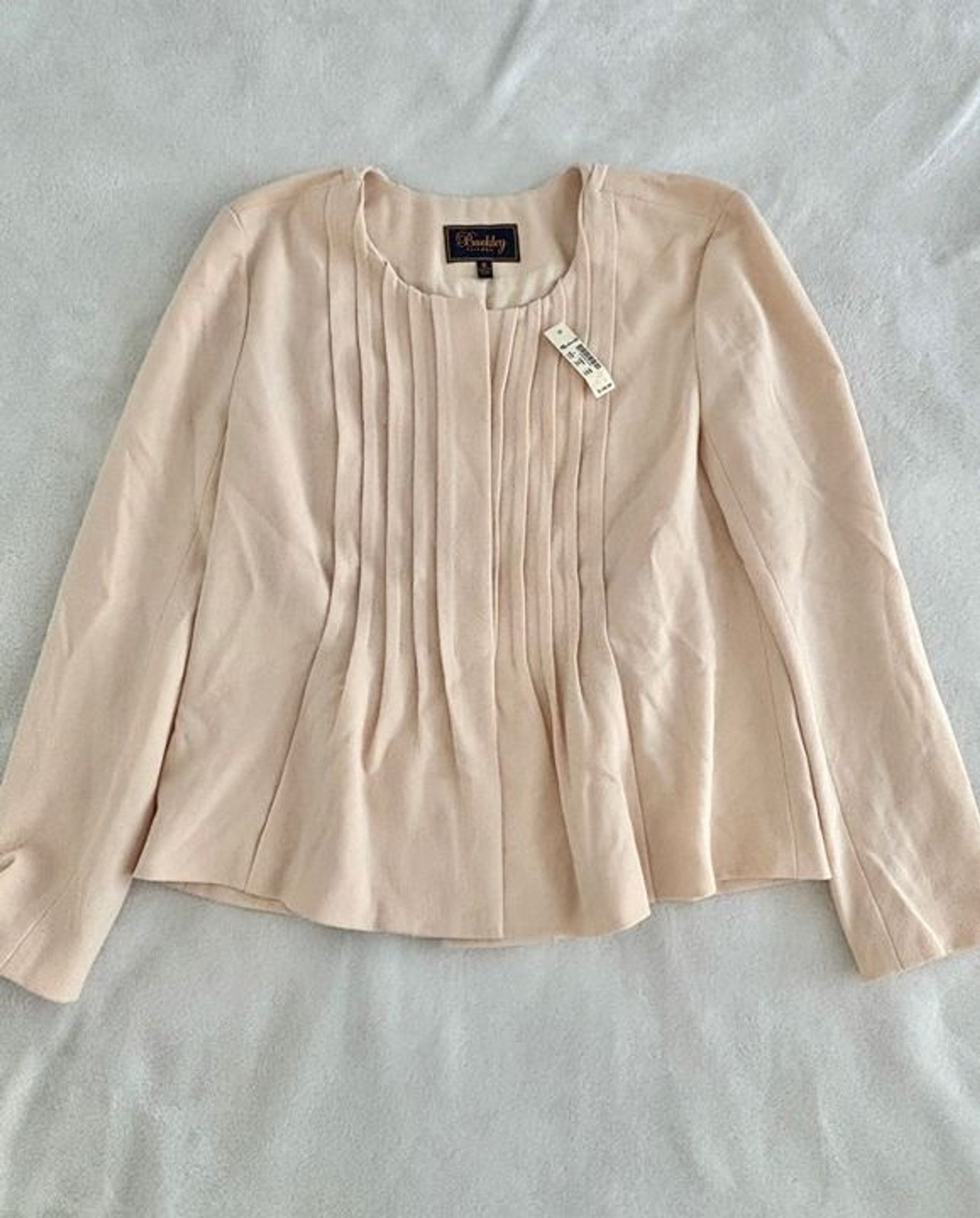 NWT Madewell Size 2 Light Blush Pink Buckely Tailors Pleated Jacket NWT Madewell Size 2 Light Blush Pink Buckely Tailors Pleated Jacket