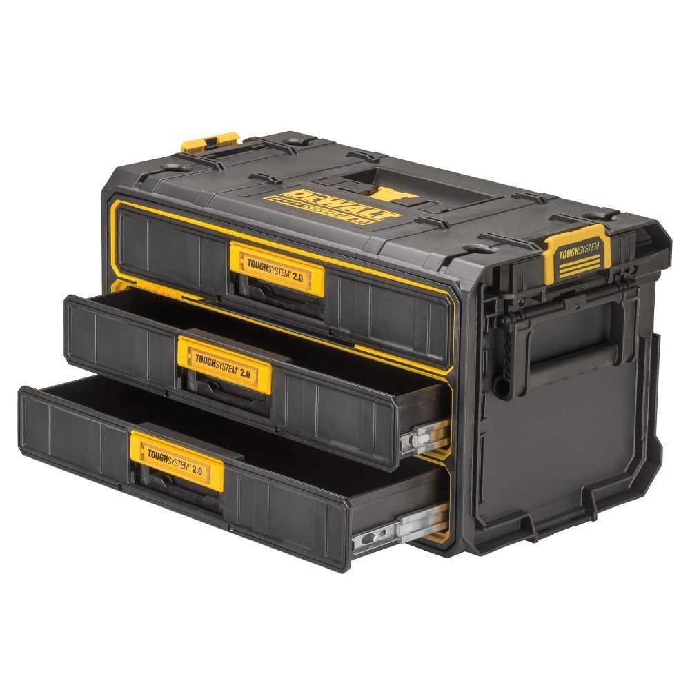 DEWALT ToughSystem 2.0 3-Drawer Tool Box, Plastic Black New -DWST08330 DEWALT ToughSystem 2.0 3-Drawer Tool Box, Plastic Black New -DWST08330