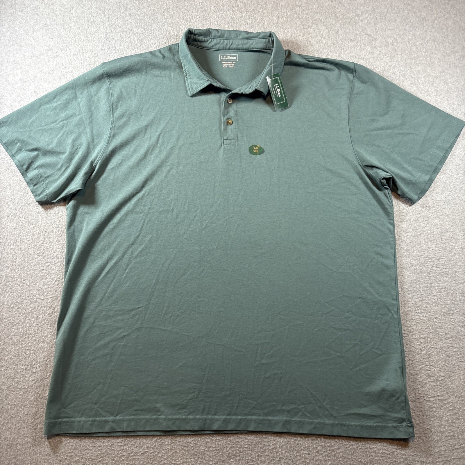 L.L. Bean Men’s 2XLT Polo Shirt Soft Spruce Green Traditional Fit Super Soft NEW L.L. Bean Men’s 2XLT Polo Shirt Soft Spruce Green Traditional Fit Super Soft NEW