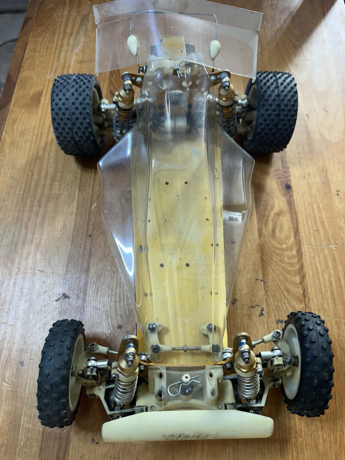 Vintage 1988 Traxxas Bullet TRX-10 Gold Pan 1/10 RC Buggy Roller Project
