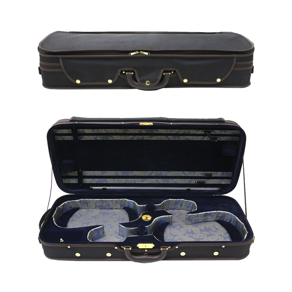 Advanced Double Violin Case Hold 4 pcs Violin Durable with Tags Portable Advanced Double Violin Case Hold 4 pcs Violin Durable with Tags Portable