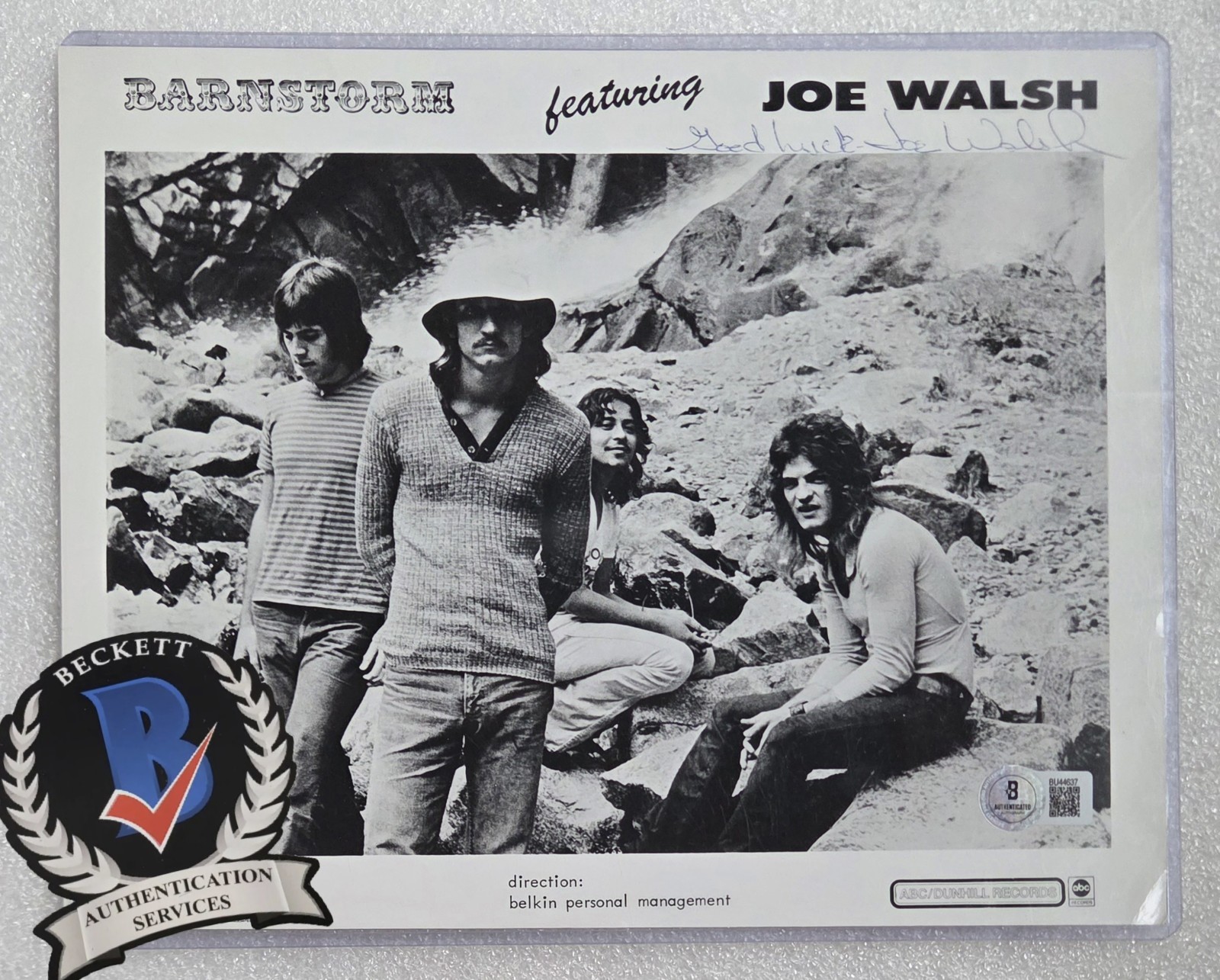 JOE WALSH SIGNED BECKETT BAS COA 8X10 PROMO PHOTO THE EAGLES MUSIC AUTOGRAPHED