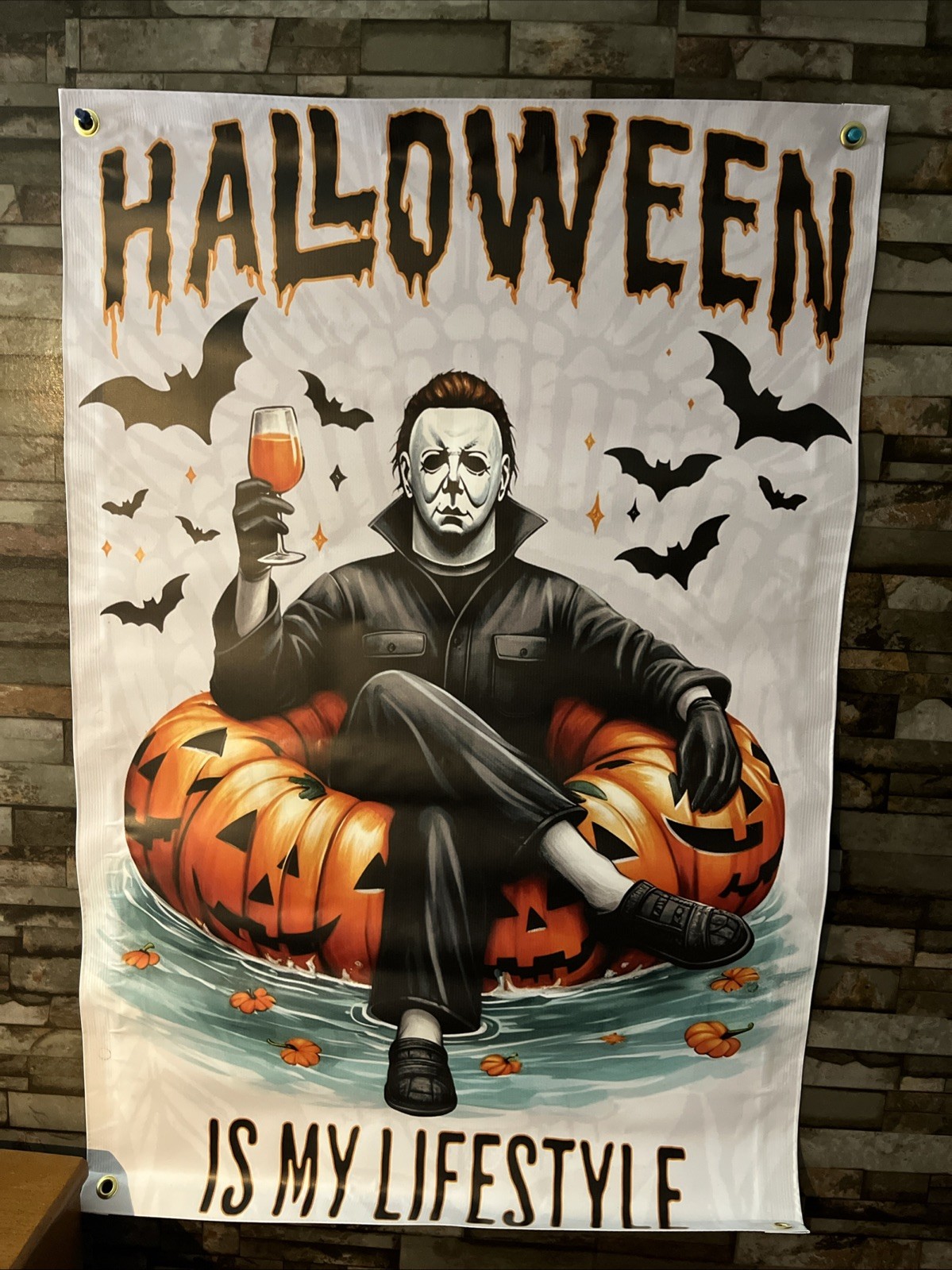 Halloween Is My Lifestyle 3’ X2’ Vinyl Banner Backdrop Decoration Michael Myers Halloween Is My Lifestyle 3’ X2’ Vinyl Banner Backdrop Decoration Michael Myers