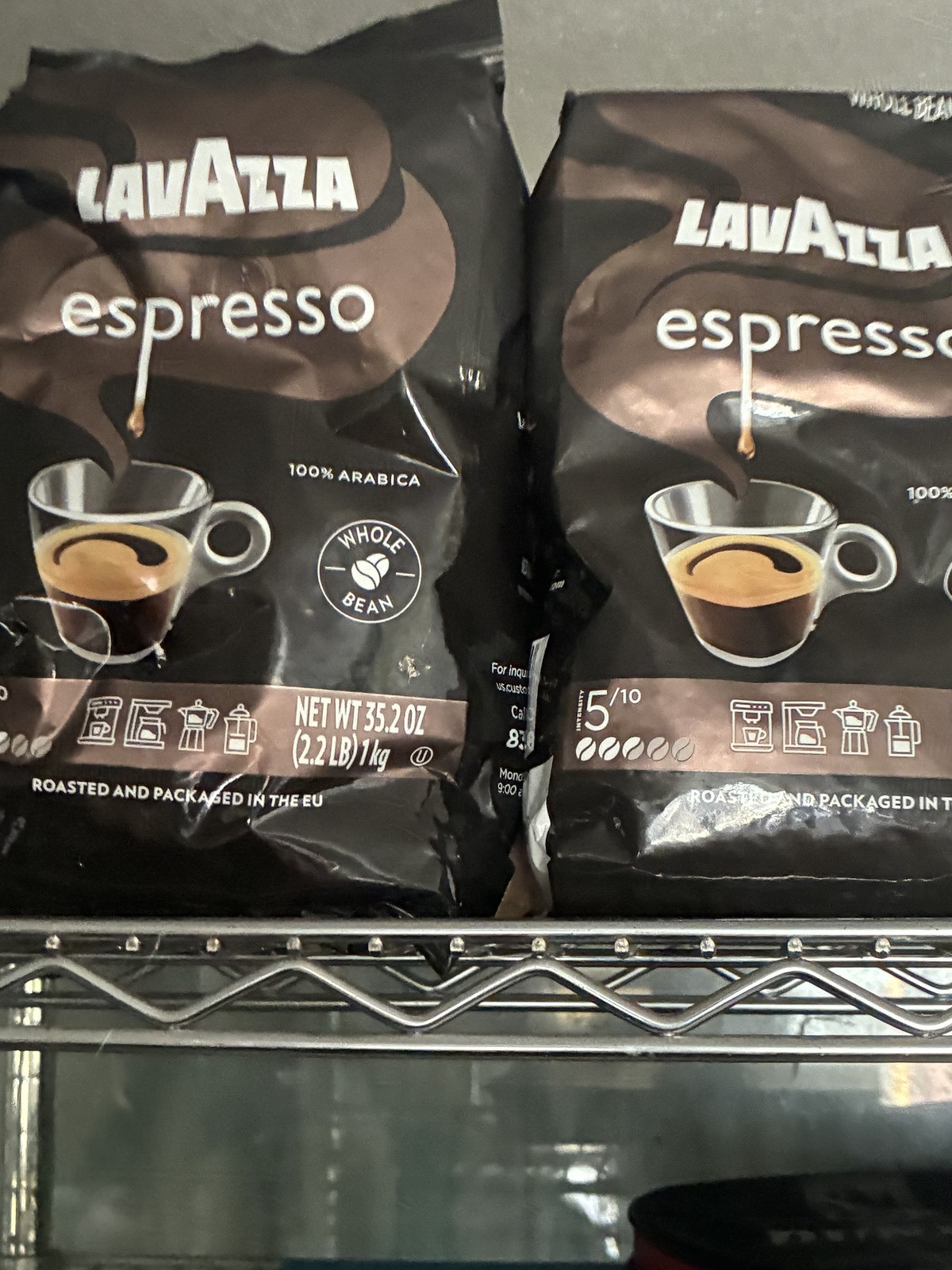 Lavazza Espresso Whole Bean Coffee 2.2 lb (35.2 oz) Pack of 2, 100% Arabica Lavazza Espresso Whole Bean Coffee 2.2 lb (35.2 oz) Pack of 2, 100% Arabica