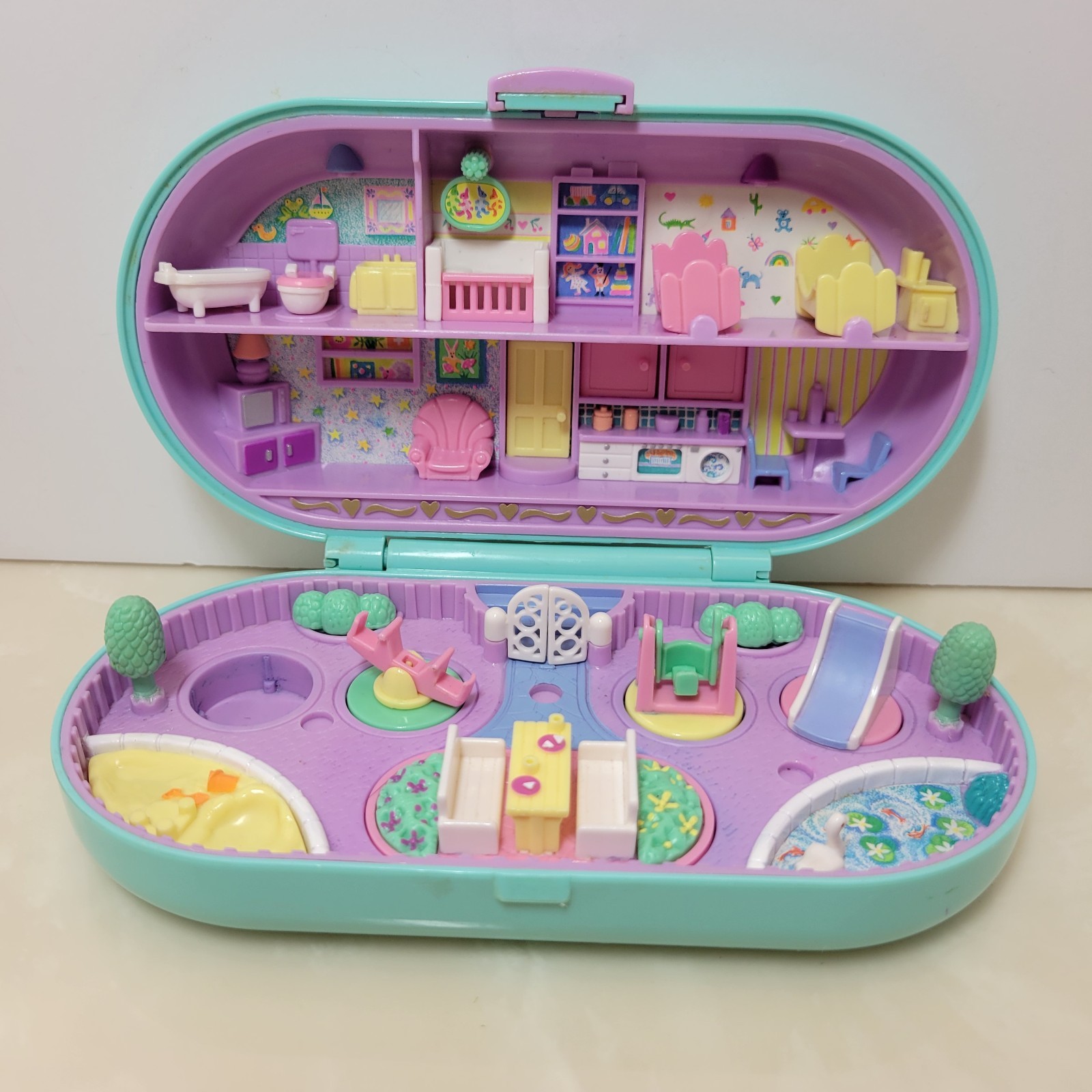 Vintage Polly Pocket Babysitting Stamper Playground Nursery 1992 Bluebird Vintage Polly Pocket Babysitting Stamper Playground Nursery 1992 Bluebird