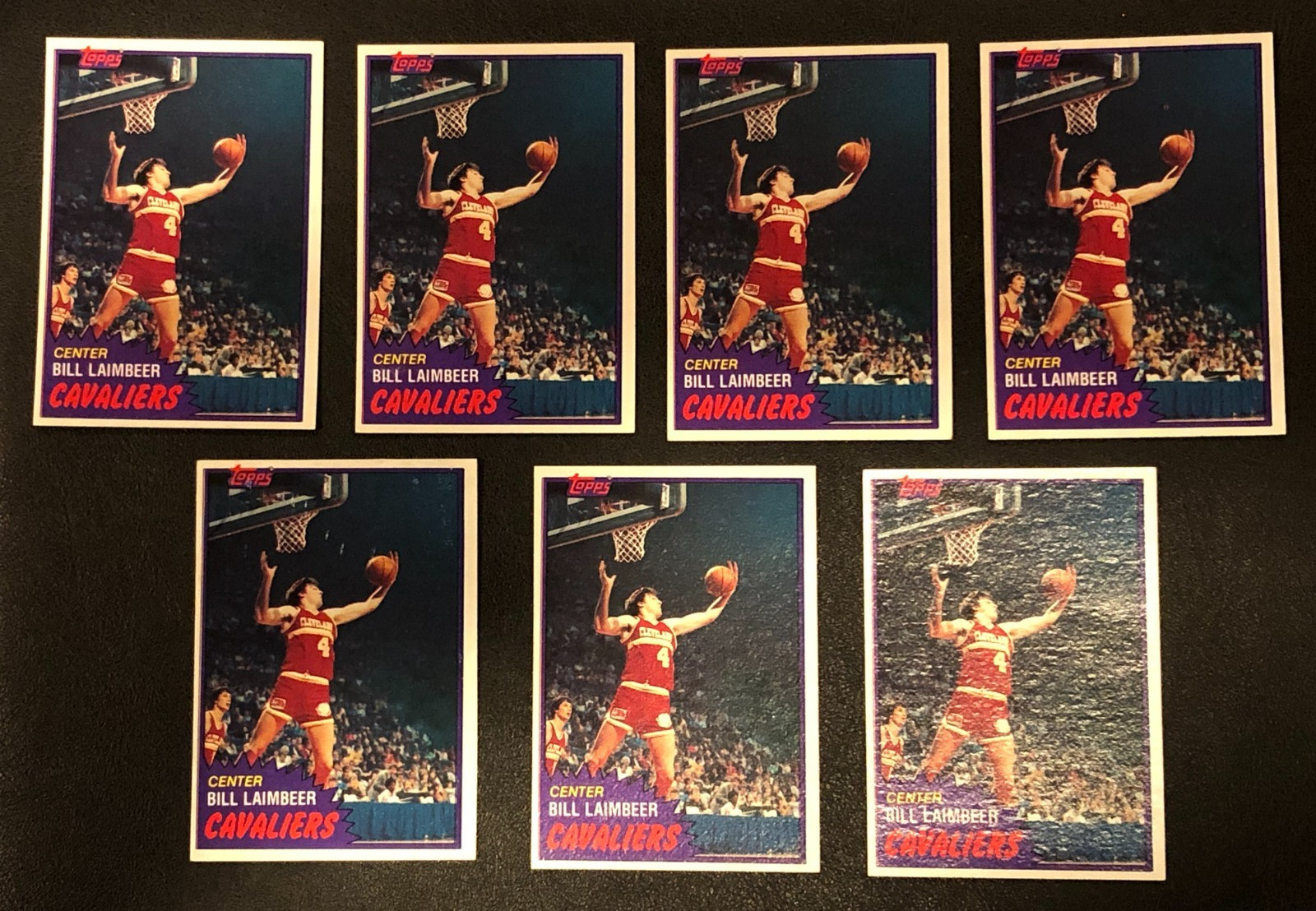 (7)x Bill Laimbeer Rookie RC 1981-82 Topps Basketball Trading Cards