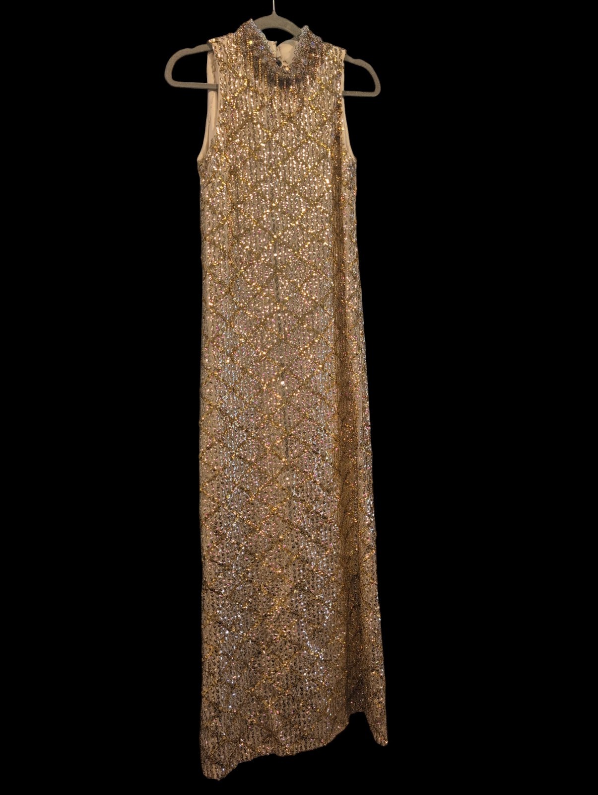 Rare Vtg 1960’s Pad Ltd Preston Smith Heavy Sequin Bead Gown Dress Rare Vtg 1960’s Pad Ltd Preston Smith Heavy Sequin Bead Gown Dress