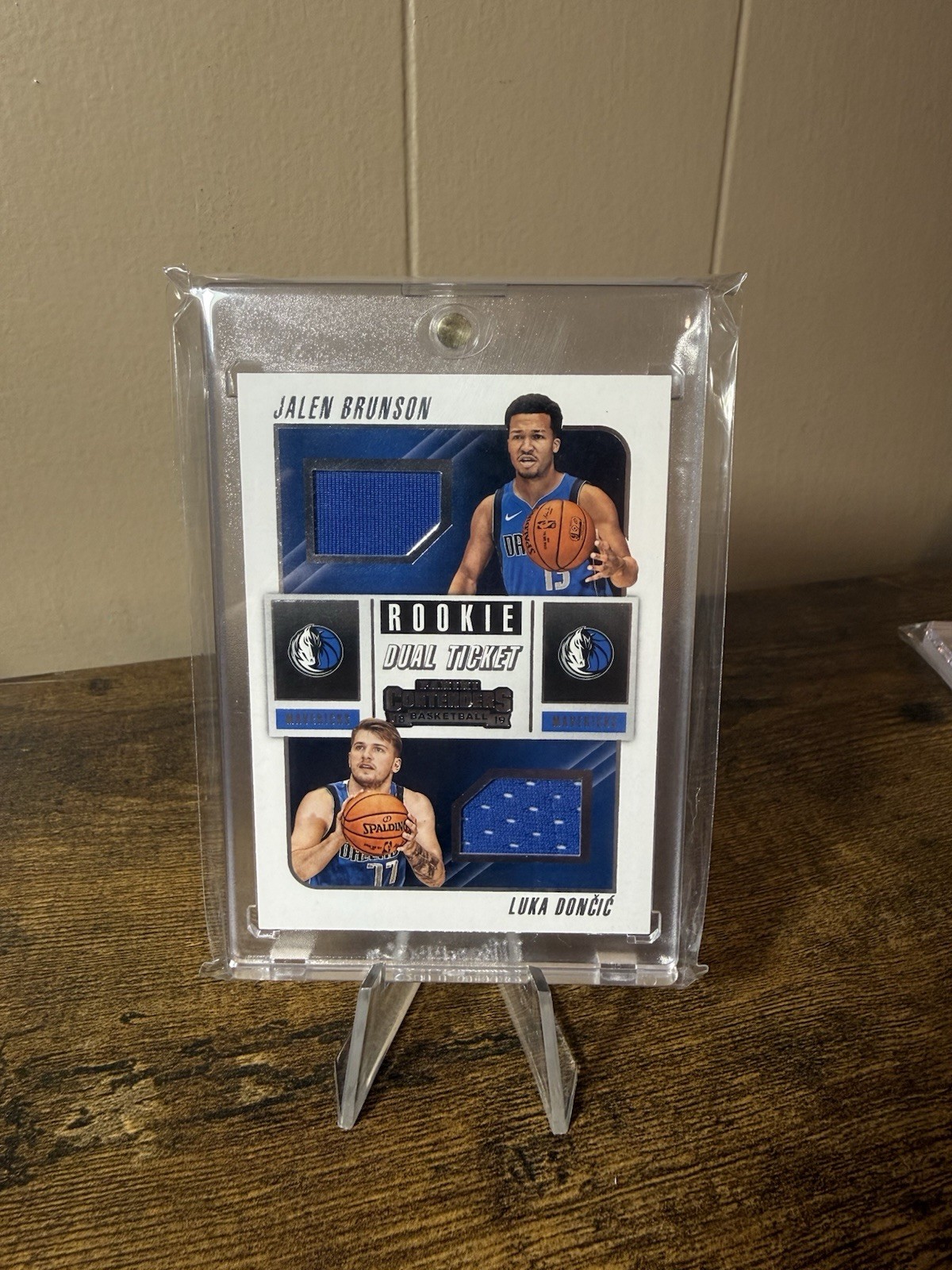 2018-19 Panini Contenders Luka Doncic/Jalen Brunson Rookie Dual Ticket Double 2018-19 Panini Contenders Luka Doncic/Jalen Brunson Rookie Dual Ticket Double