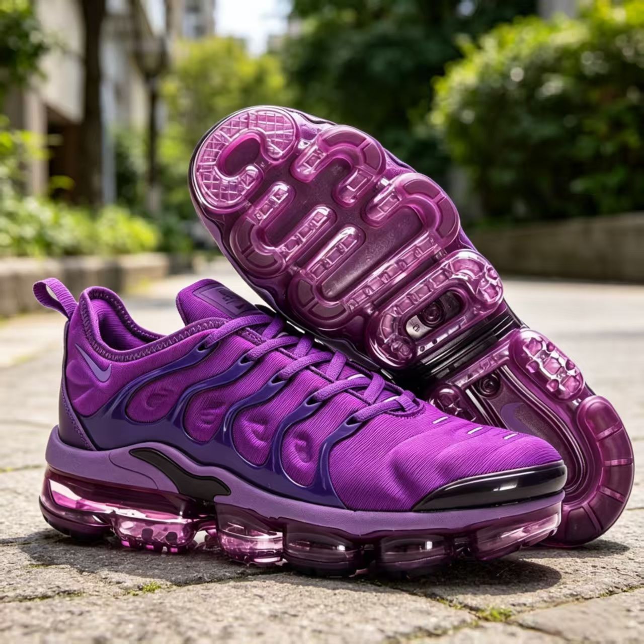🔥NEW Nike Air Max VaporMax Plus TN Triple Pure Purple Men's SIZE7-13