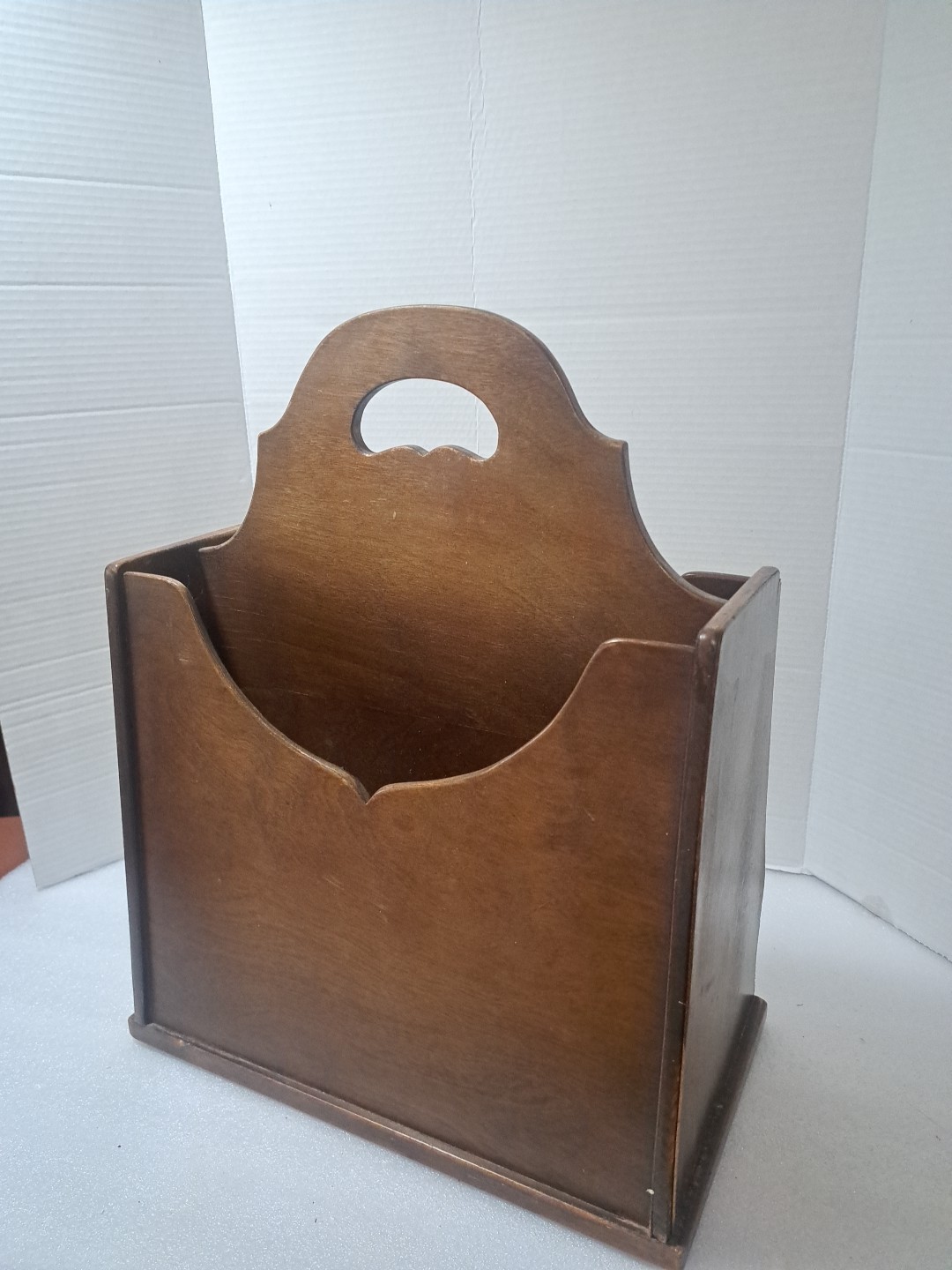 Vintage MCM Conant Ball Wood Veneer Newspaper Magazine Rack Model 175?