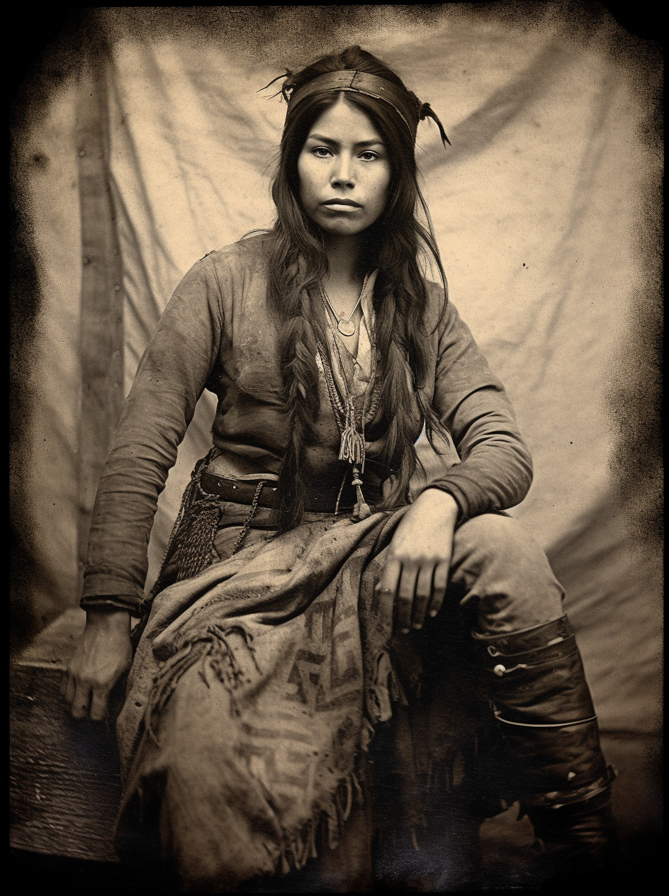 Native American Female Tintype Series C10128RP