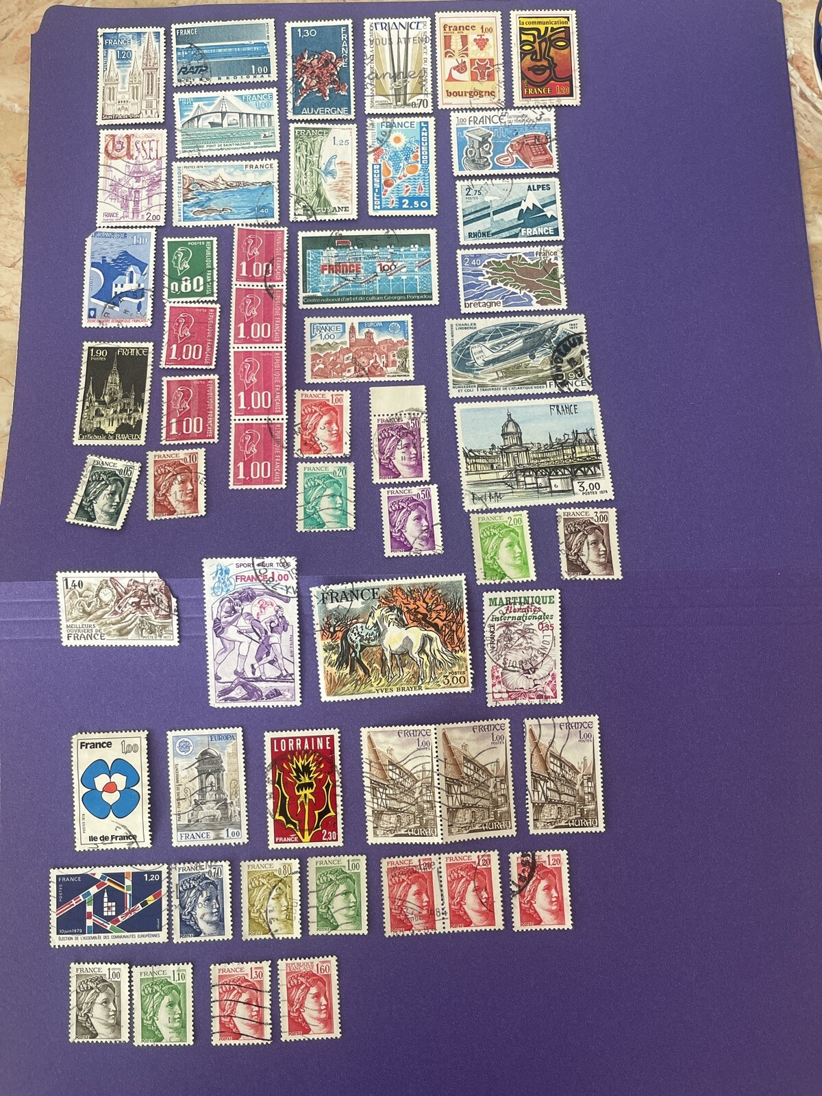 France 1975- 1979 Used 48 Stamps, 1 Block Of 4,2 Blocks Of 2 , VF, See Photos France 1975- 1979 Used 48 Stamps, 1 Block Of 4,2 Blocks Of 2 , VF, See Photos