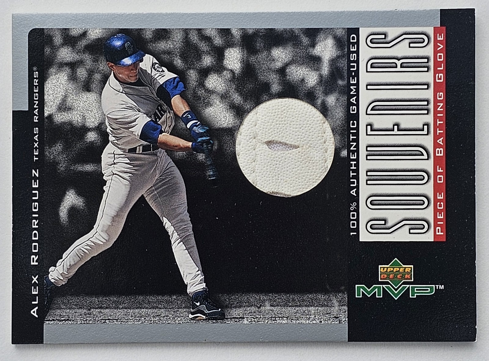 2001 UPPER DECK MVP SOUVENIRS GLOVE #G-AR ALEX RODRIGUEZ 2001 UPPER DECK MVP SOUVENIRS GLOVE #G-AR ALEX RODRIGUEZ