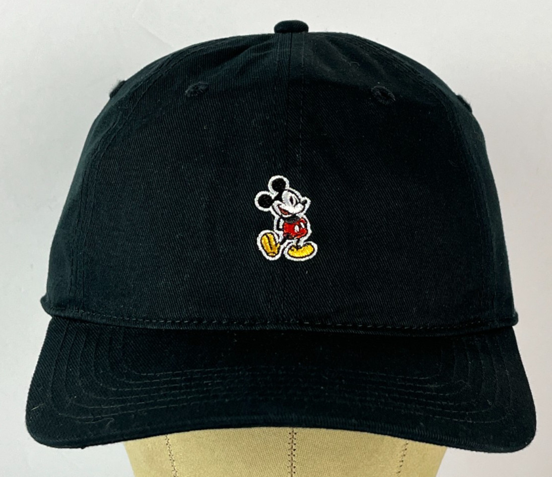Disneyland Paris Mickey Mouse Baseball Cap Hat embroidered Black Strapback New