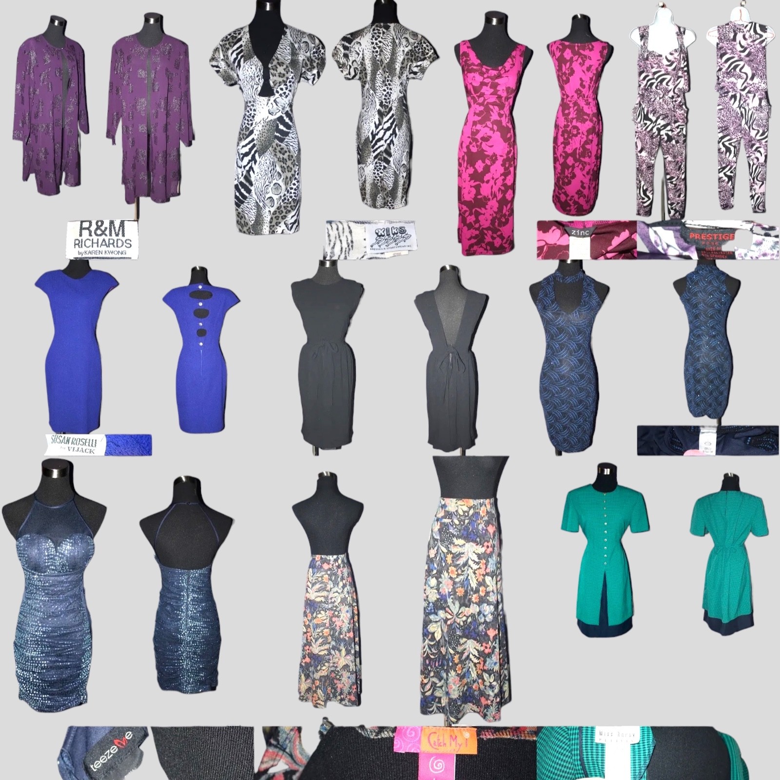 10 Piece Wholesale Vintage 60s 70s 80s 90s y2k Dress and Jumpsuit Clothing Lot 10 Piece Wholesale Vintage 60s 70s 80s 90s y2k Dress and Jumpsuit Clothing Lot