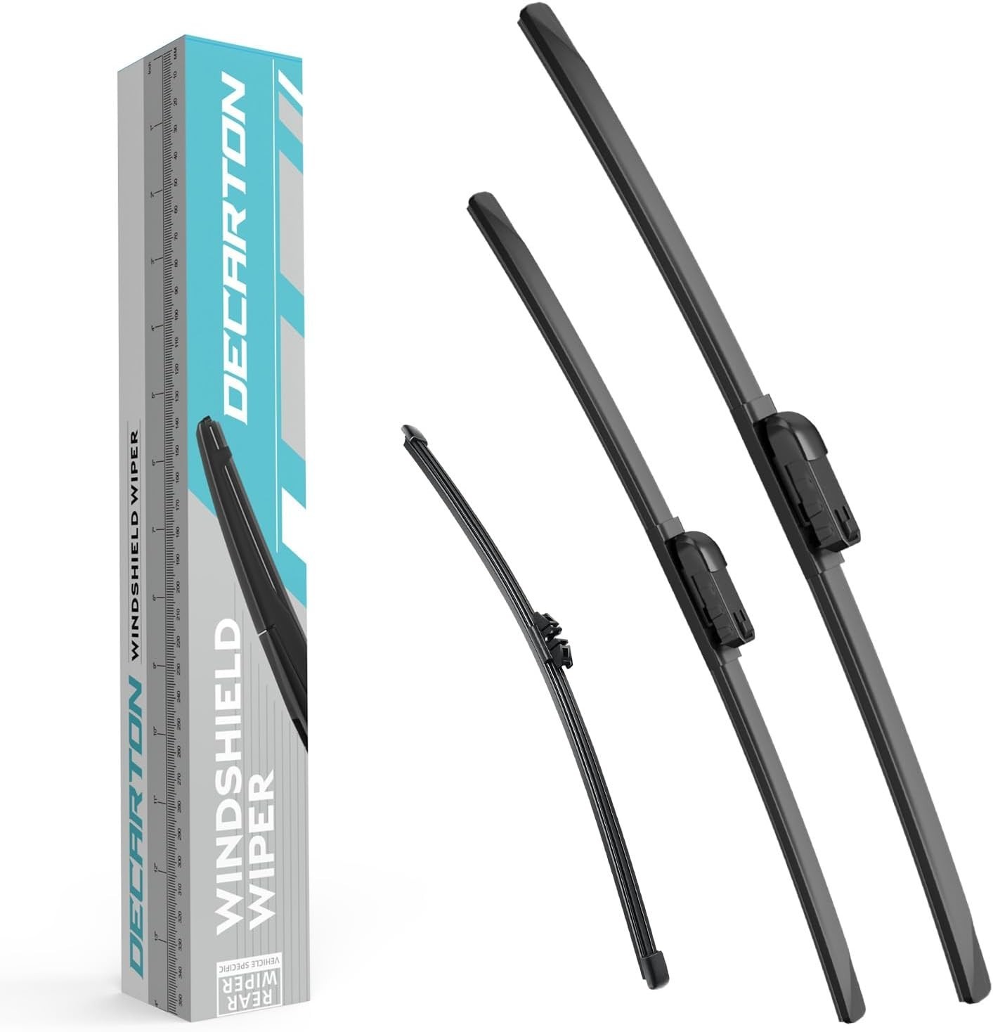 3pc Front & Rear Windshield Wiper Blades Set for Volvo XC40 (2019–2024) All-Weat 3pc Front & Rear Windshield Wiper Blades Set for Volvo XC40 (2019–2024) All-Weat