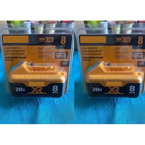 2PCS New DEWAL-T  DCB208 20V Max XR 8.0Ah Lithium Ion Batteries Li-ion Battery