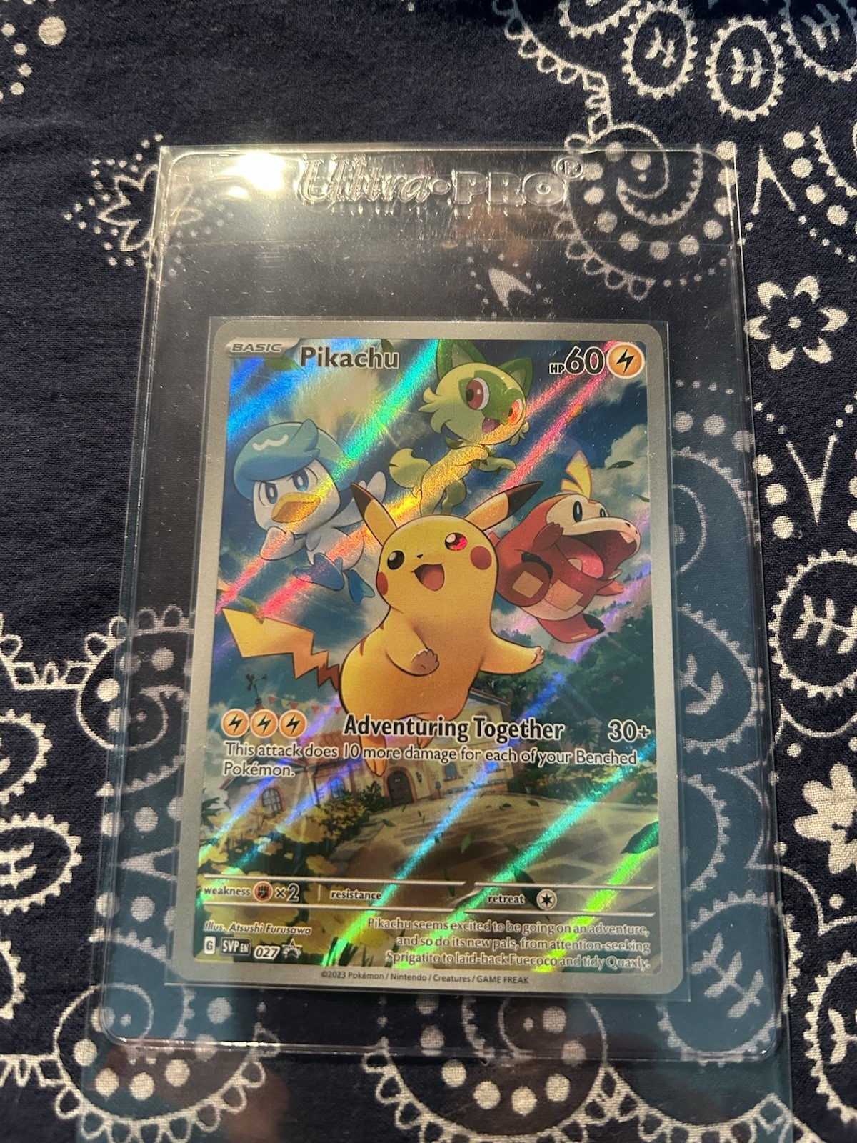 Pokémon Pikachu TCG Scarlet & Violet Paldea Evolved, SVP027, Black Star. MINT Pokémon Pikachu TCG Scarlet & Violet Paldea Evolved, SVP027, Black Star. MINT