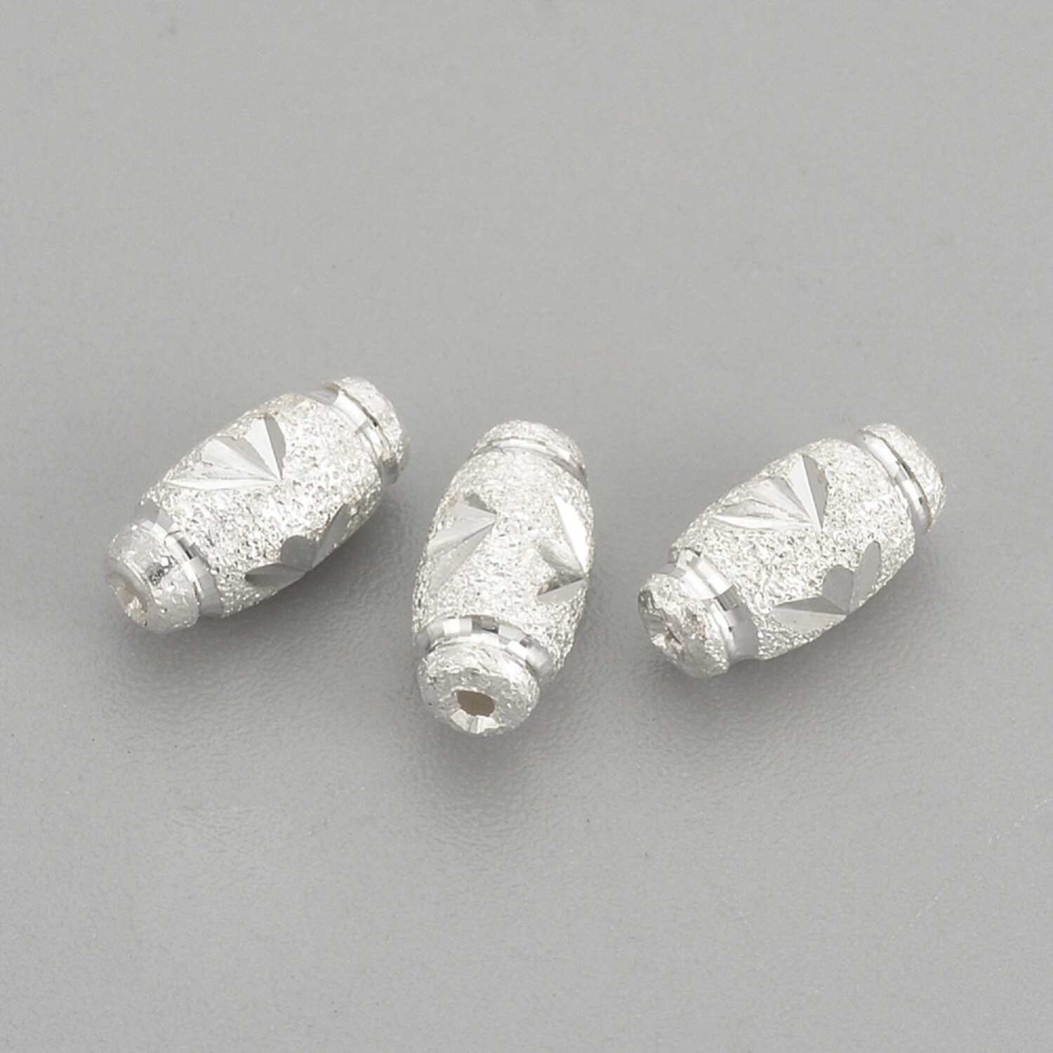 925 Sterling Silver Beads, Textured, Oval about 6mm x 3mm , hole:0.5mm, 3pc 925 Sterling Silver Beads, Textured, Oval about 6mm x 3mm , hole:0.5mm, 3pc