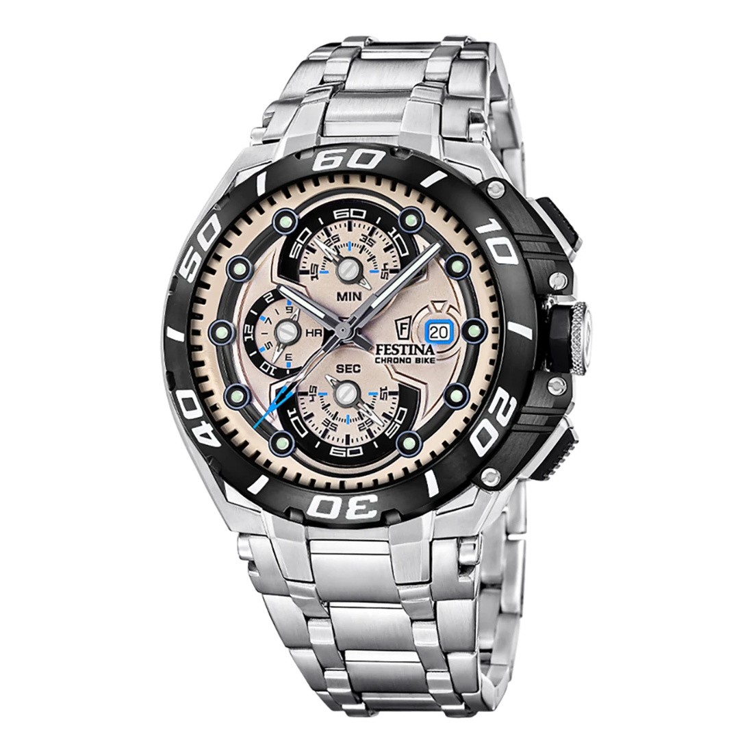 Festina Chronograph F20754-2 Chrono Bike 2026 Stainless Steel 20 ATM