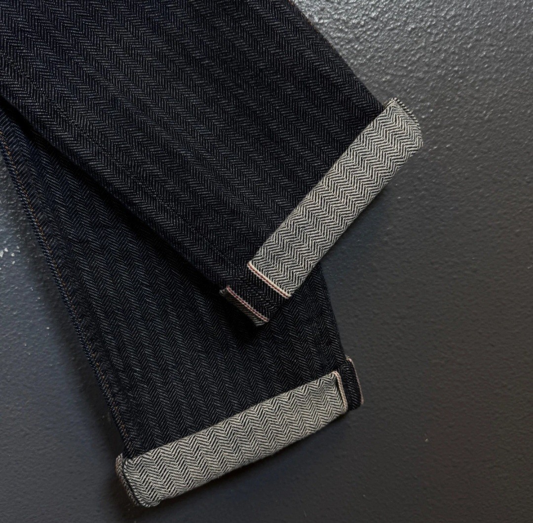 Gustin #562 Selvedge Herringbone 13 Oz Denim, Slim Fit, 32×34, Blue, EUC Gustin #562 Selvedge Herringbone 13 Oz Denim, Slim Fit, 32×34, Blue, EUC