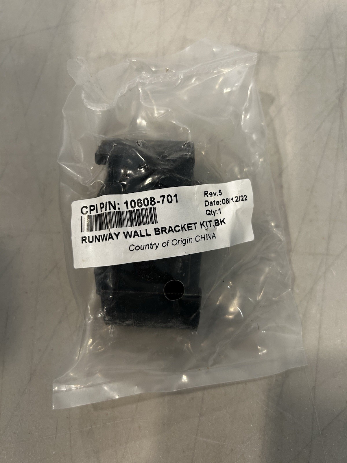 CPI 10608-701 Runway Wall Bracket Hardware 1.7 CPI 10608-701 Runway Wall Bracket Hardware 1.7