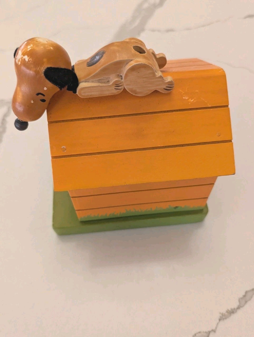 1970 Snoopy Bank Vintage Wooden Music Box Schmid Peanuts Reed 1970 Snoopy Bank Vintage Wooden Music Box Schmid Peanuts Reed