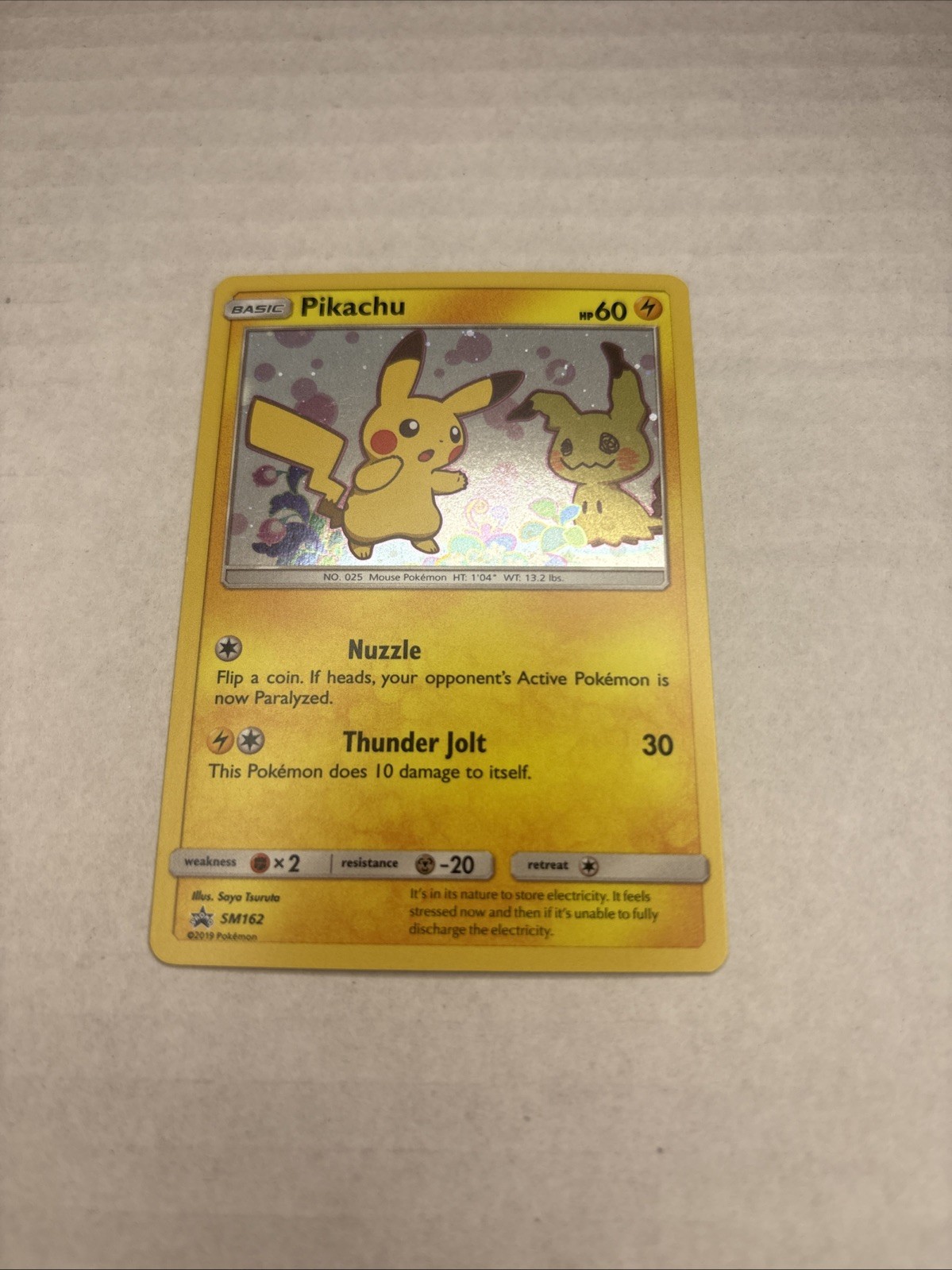 Pikachu SM162 Sm Holo Promo 2019 Pikachu SM162 Sm Holo Promo 2019