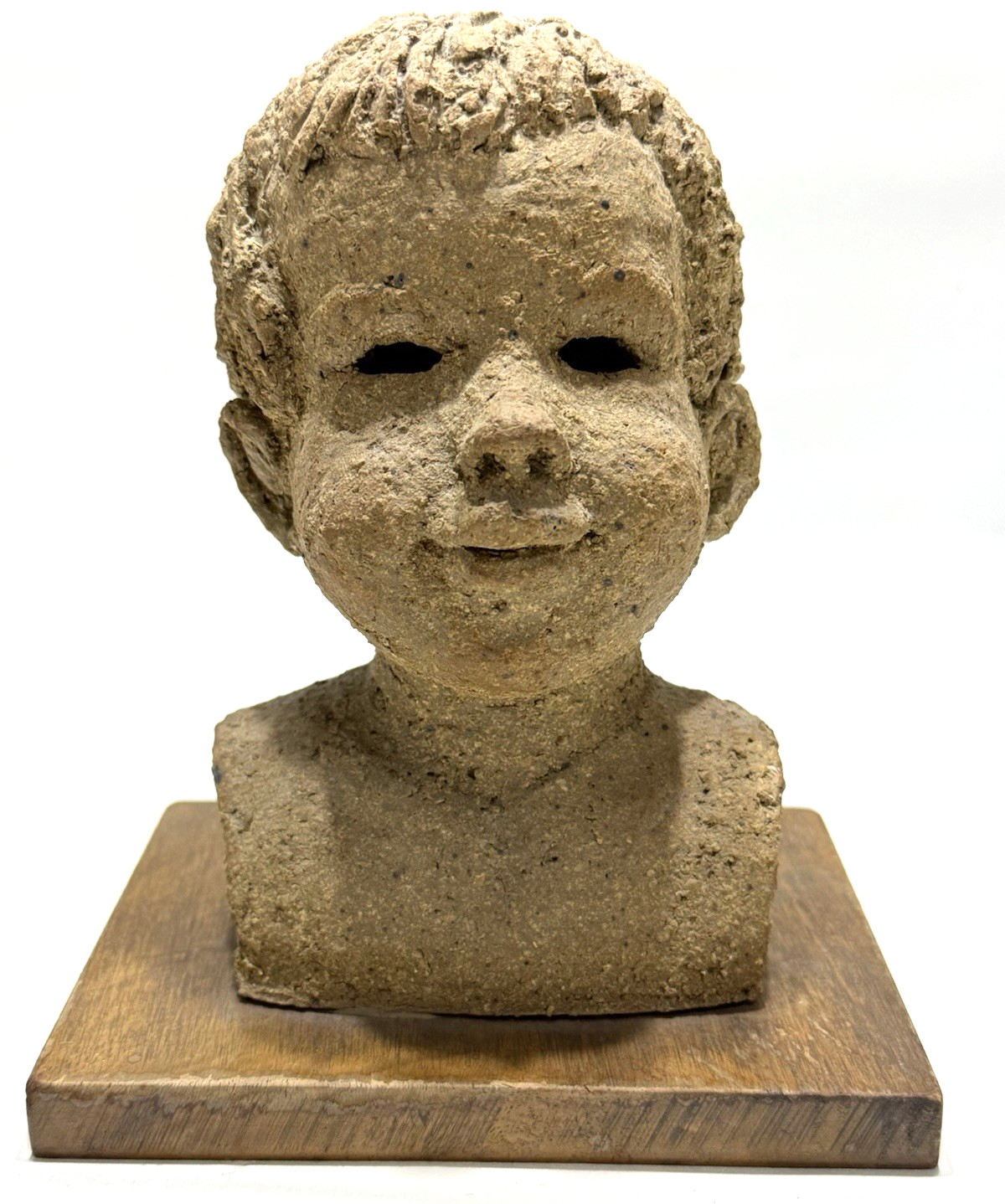 Original 1976 Lois Palmer Huth Young Boy Child Bust Sculpture 6.5\ Original 1976 Lois Palmer Huth Young Boy Child Bust Sculpture 6.5\