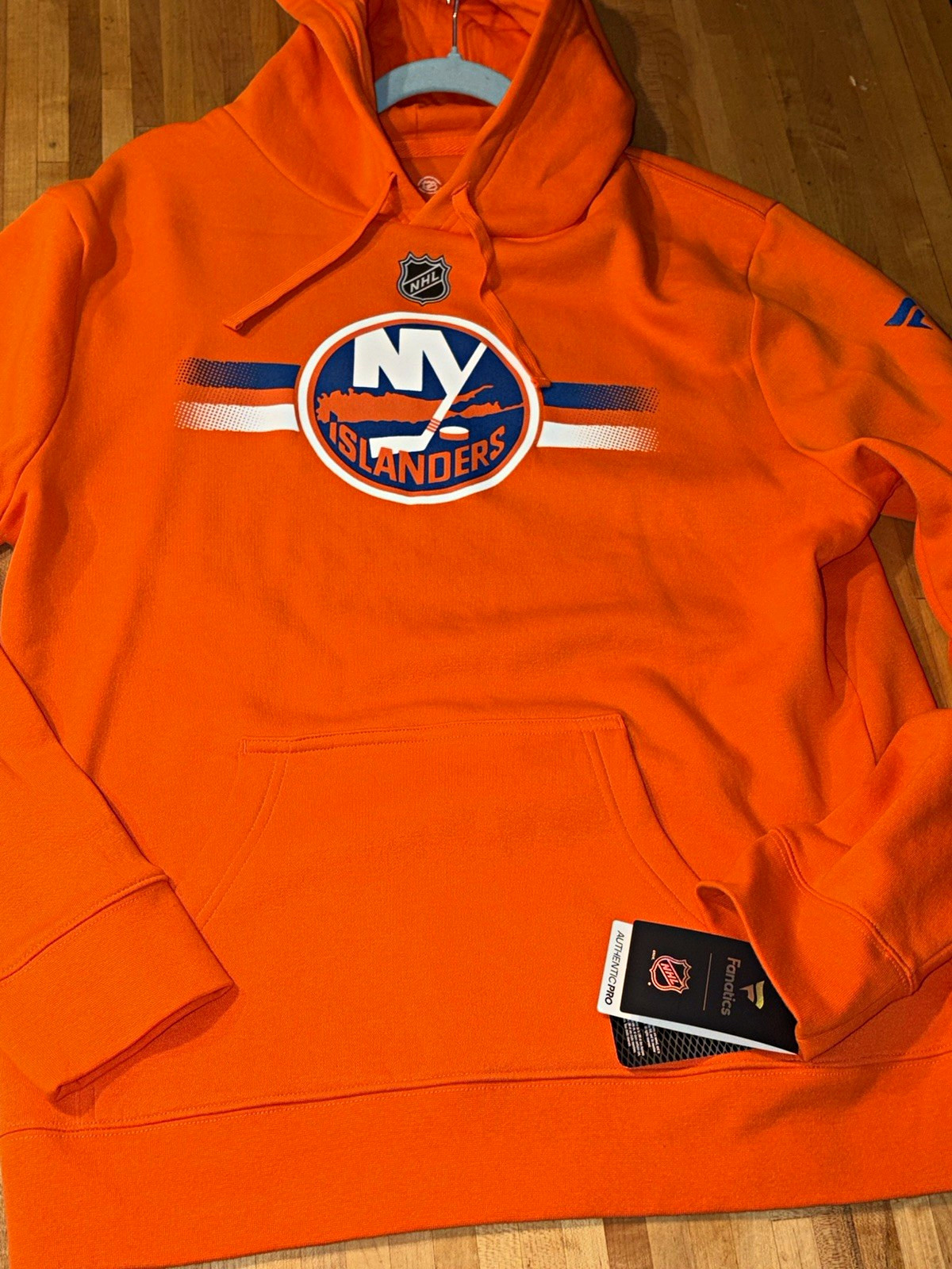 Fanatics NHL New York Islanders Orange Pullover Hoodie Men\'s Size L Fanatics NHL New York Islanders Orange Pullover Hoodie Men\'s Size L