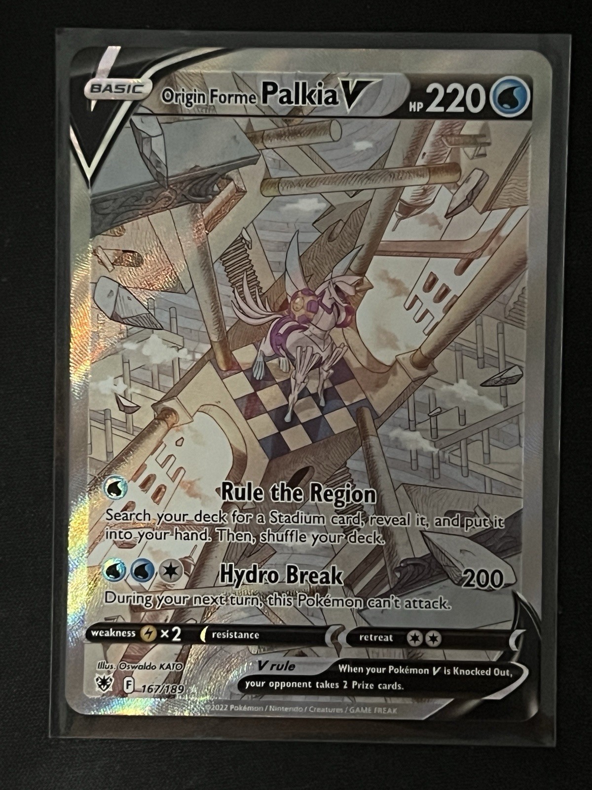 Origin Forme Palkia V (Alternate Full Art) 167/189 Swsh10: Astral Radiance Holo Origin Forme Palkia V (Alternate Full Art) 167/189 Swsh10: Astral Radiance Holo