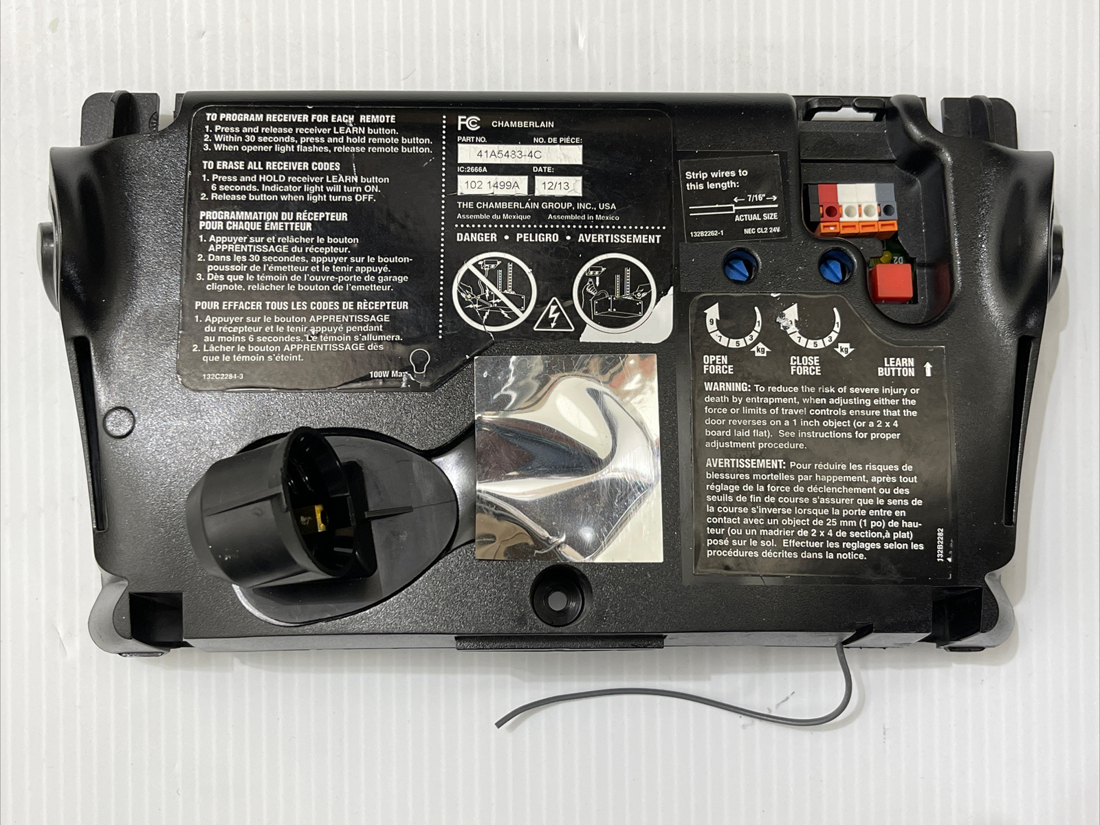 Chamberlain Liftmaster 41A5483-4C Garage Door Receiver Logic Board Red Learn Btn Chamberlain Liftmaster 41A5483-4C Garage Door Receiver Logic Board Red Learn Btn
