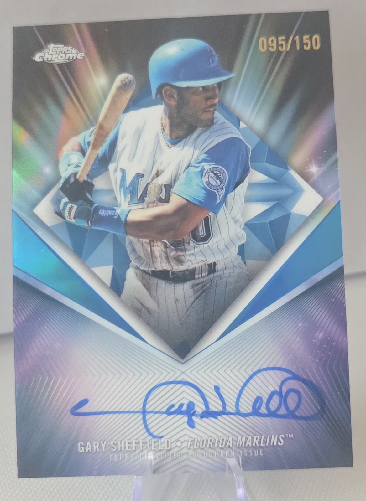 2026 Topps Bowman Gary Sheffield 75th Diamond Blue /150 Auto 75D-GS Marlins 2026 Topps Bowman Gary Sheffield 75th Diamond Blue /150 Auto 75D-GS Marlins